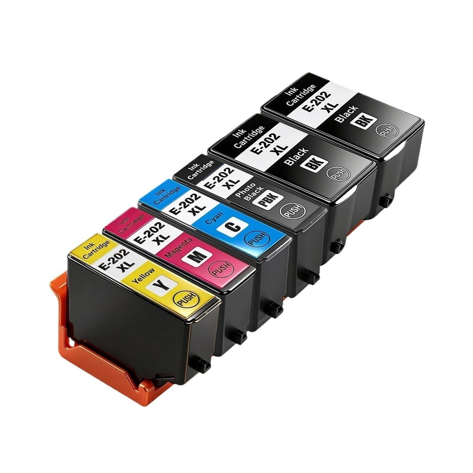 Cartuccia d'inchiostro, compatibile con Epson, T202XL 202XL T202 | Nero Photo Black Ciano Magenta Giallo, XP-6000 XP-6001 XP-6005 XP-6100 XP-6105(6Pcs(1SET-1black))