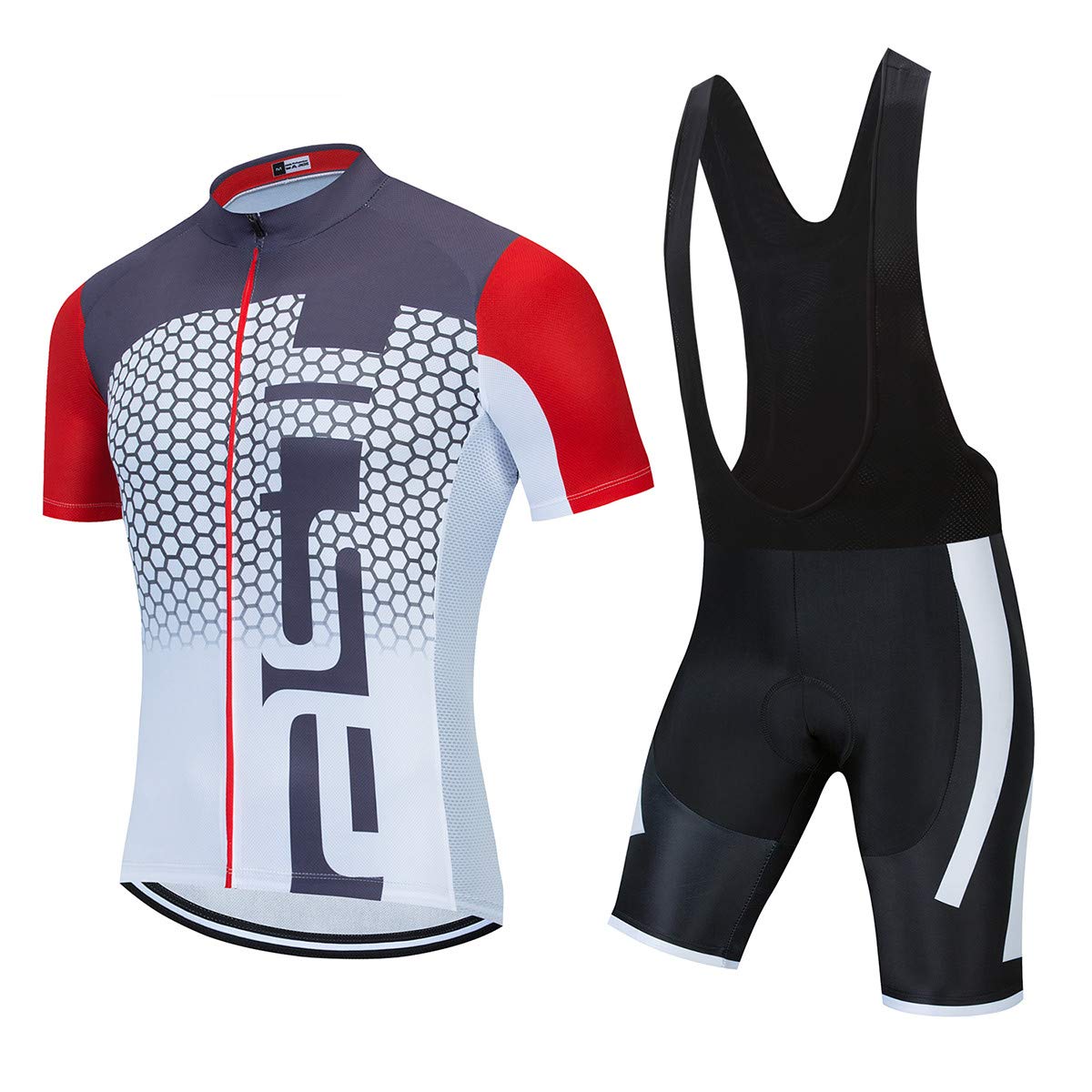 Herren Radtrikot Set, Sommer Jungen Trägerhose Anzüge Mountainbike Radfahren Kleidung Set Radfahren Reiten Trikots Atmungsaktiv