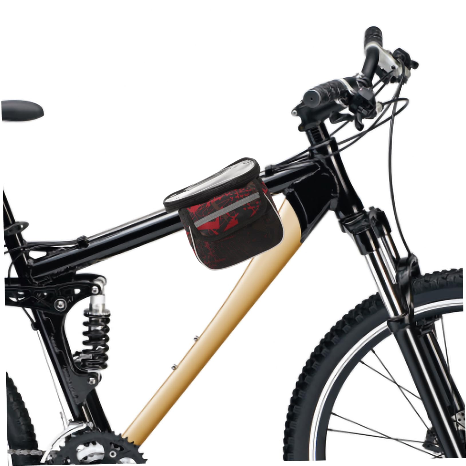 HANABASS 4 Stück Fahrrad Lenkertasche mit Großer Kapazität Praktische Handyhalterung für Fahrräder Kompatibel mit Meisten Modellen Regenhülle zu Montieren für Entspannte Fahrradtouren