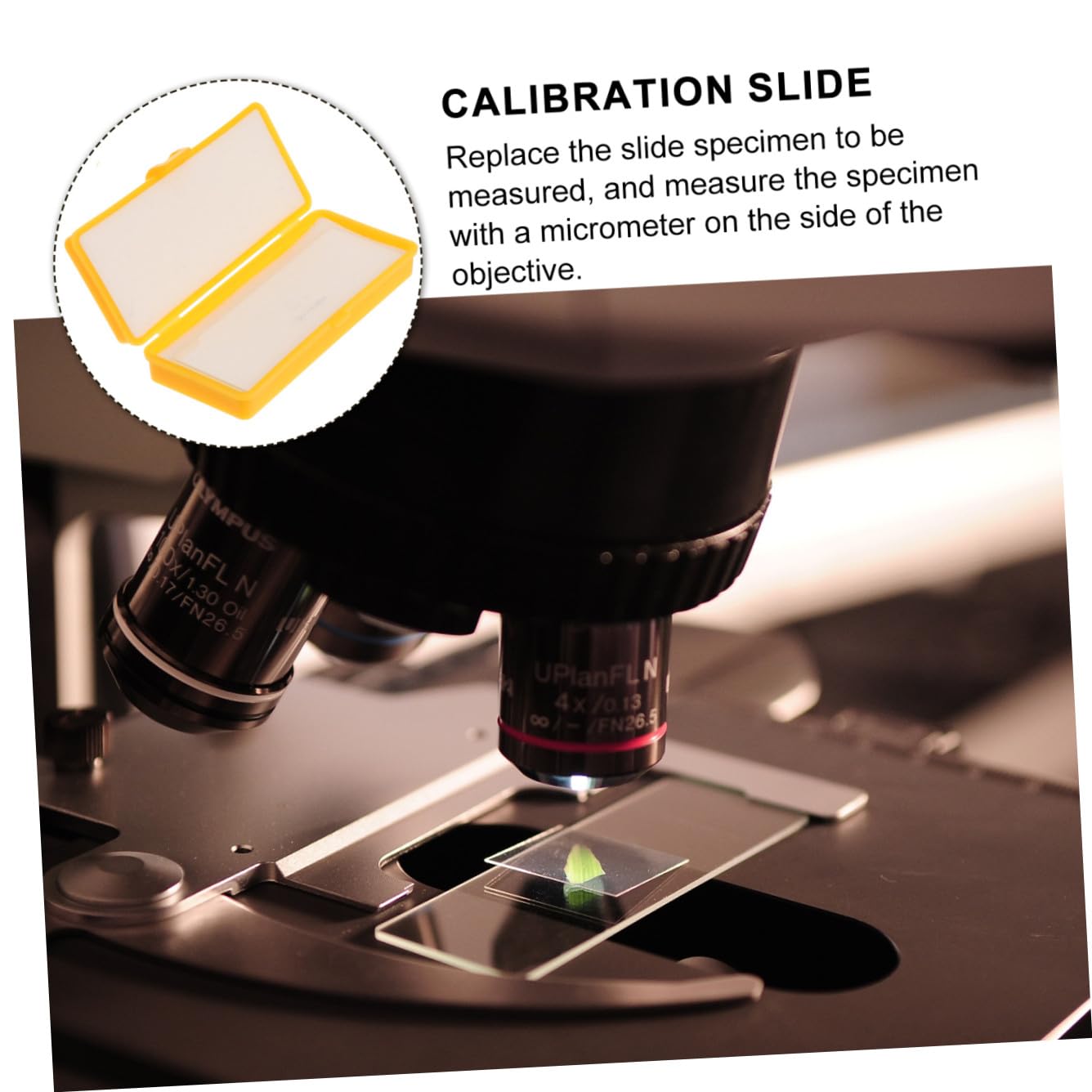 Gatuida 3pezzi Piastra Multifunzione Per Microscopio Con Righello Di Calibrazione Accurato e Scatola Di Stoccaggio Strumento Pratico Per Controllo Tecnico e Misurazione Educazione e