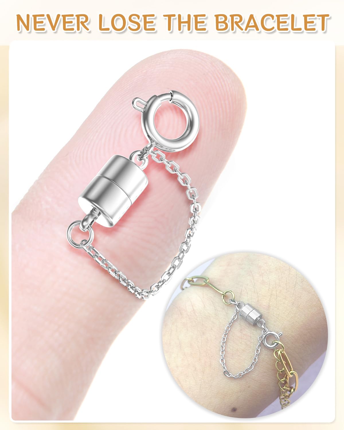 Amazon.co.jp: MKCYD 8個 磁気ブレスレットクラスプと留め具 安全