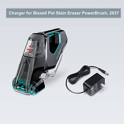 Miniatura 8 de Cargador para borrador de manchas de mascotas Bissell PowerBrush 2837 2842 2846 2877, el repuesto para cable de alimentación de cargador de vacío