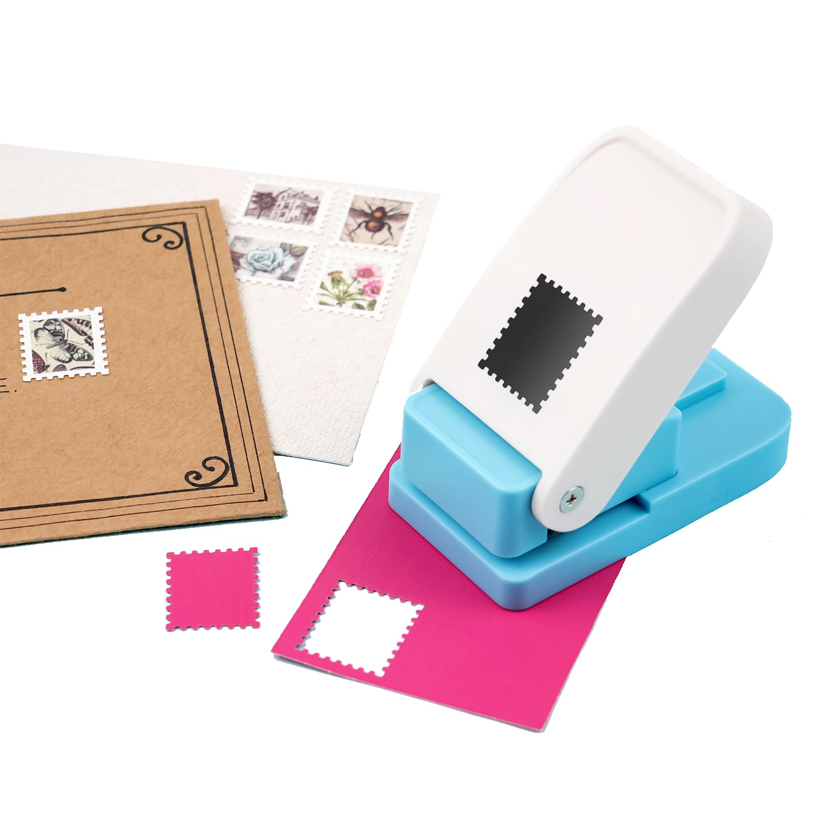 Amazon.co.jp: Briartw 長方形切手パンチ 0.8インチ レバーアクション