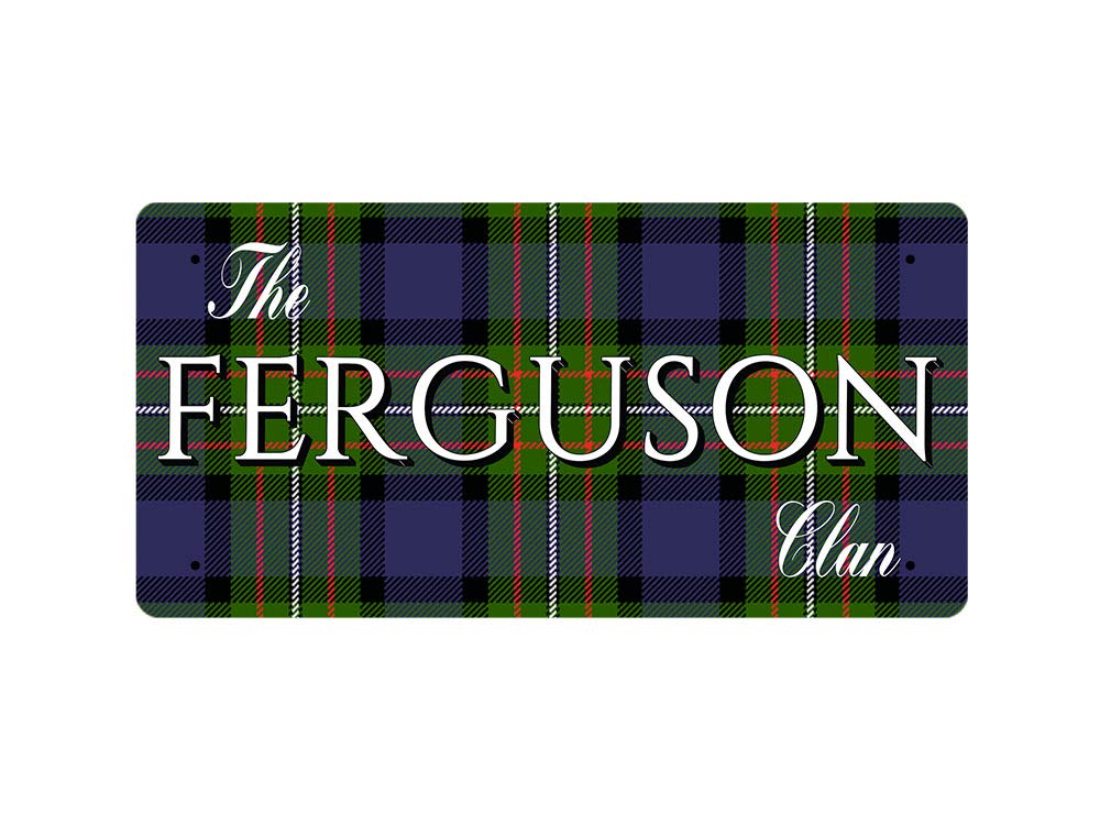 McMug - The Ferguson Clan (Ferguson Modern Tartan) - Metal Sign, Decorative Sign, 200mm x 100mm