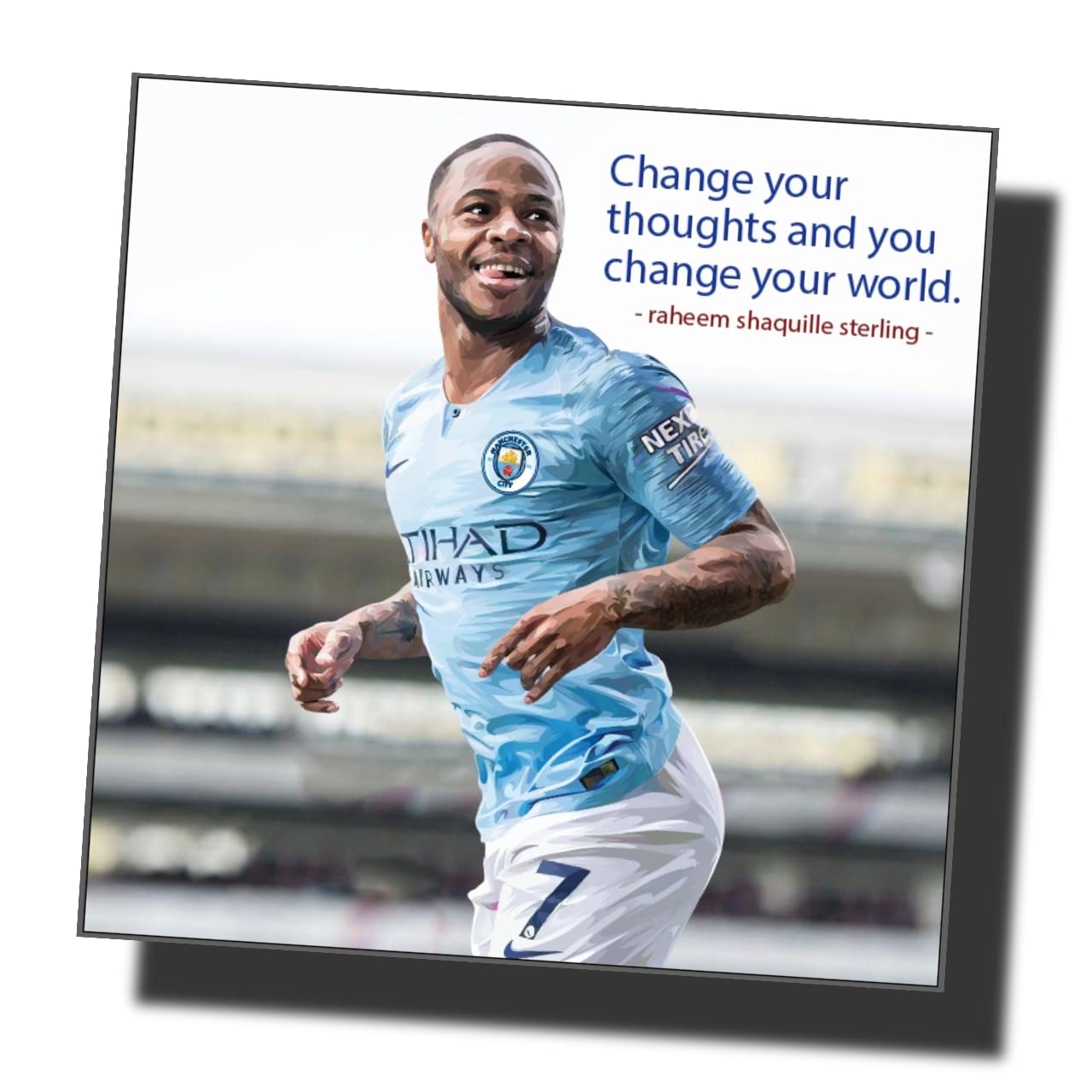 Manchester City スターリング ポスター（額縁付き） Manchester City スターリング ポスター（額縁付き）