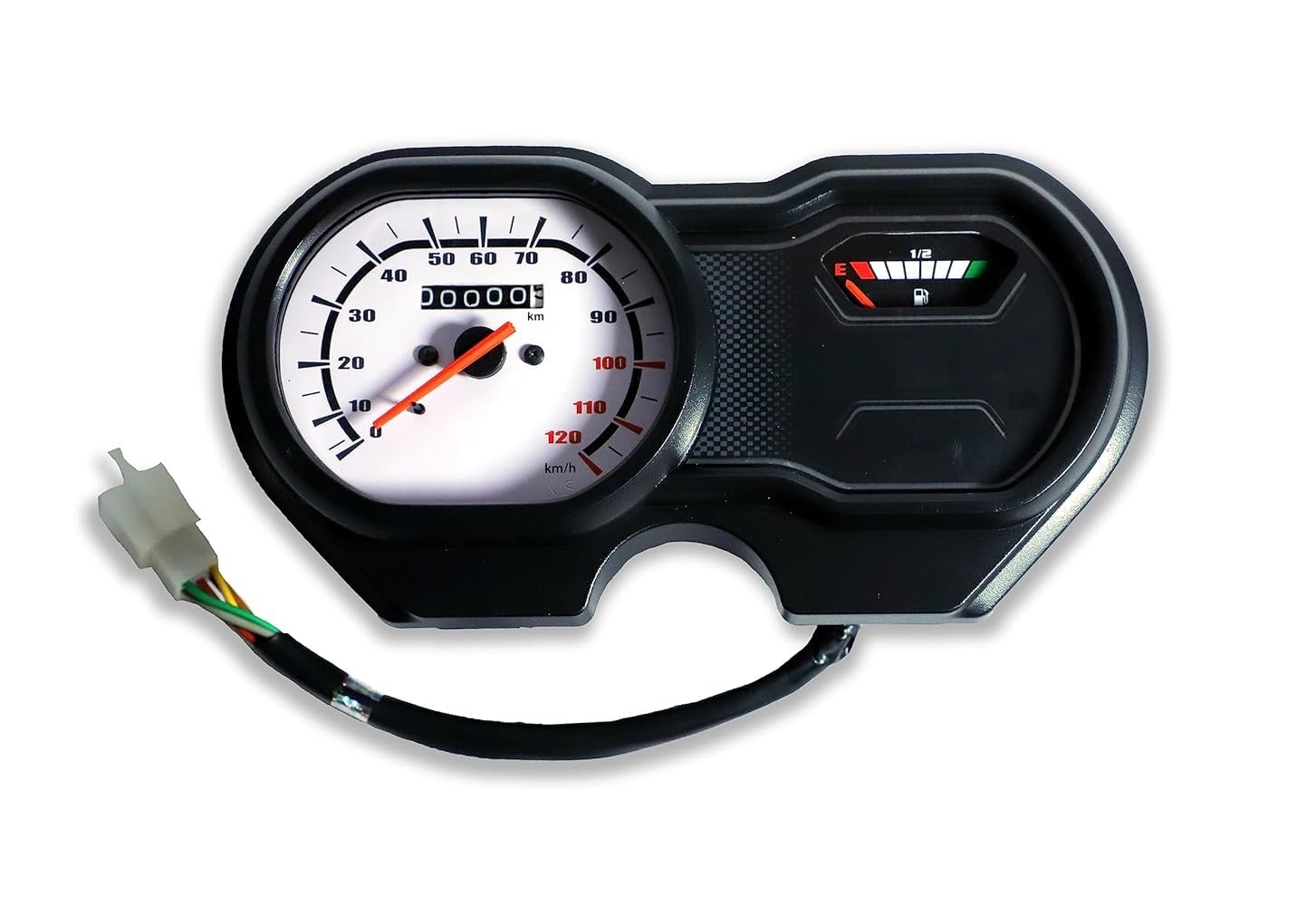 OHITO Motorcycle Speedometer Tachometer Liquaid Crystal Instrument Gauge Odometer with Fuel Meter Indicator compatible with Platina