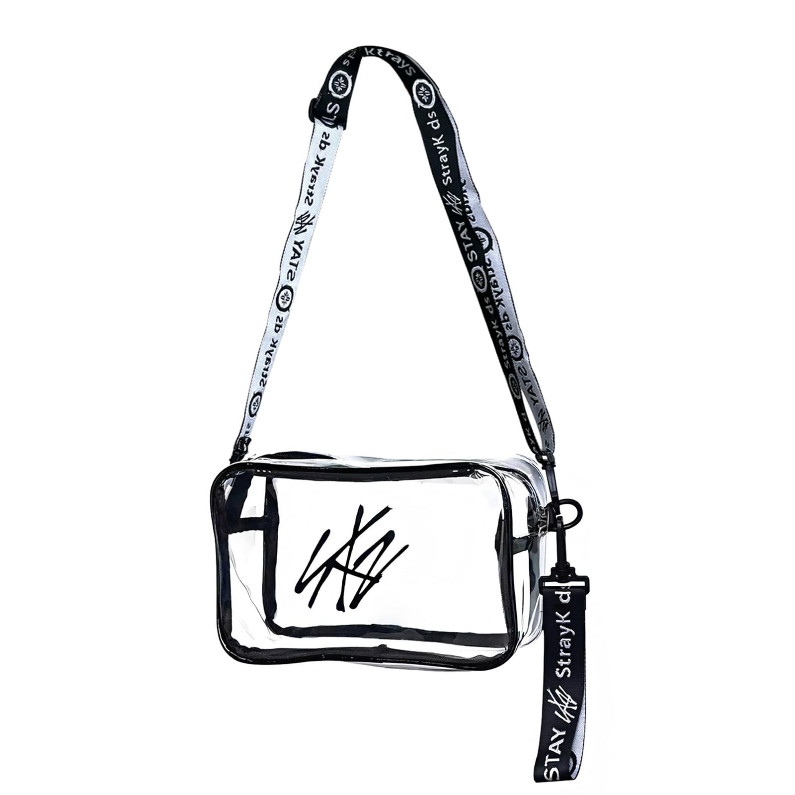 SK-Z Lightstick Storage Bag, Transparent Cross Body Concert Bag, Stylish Travel Messenger Shoulder Bag for Stray Fans