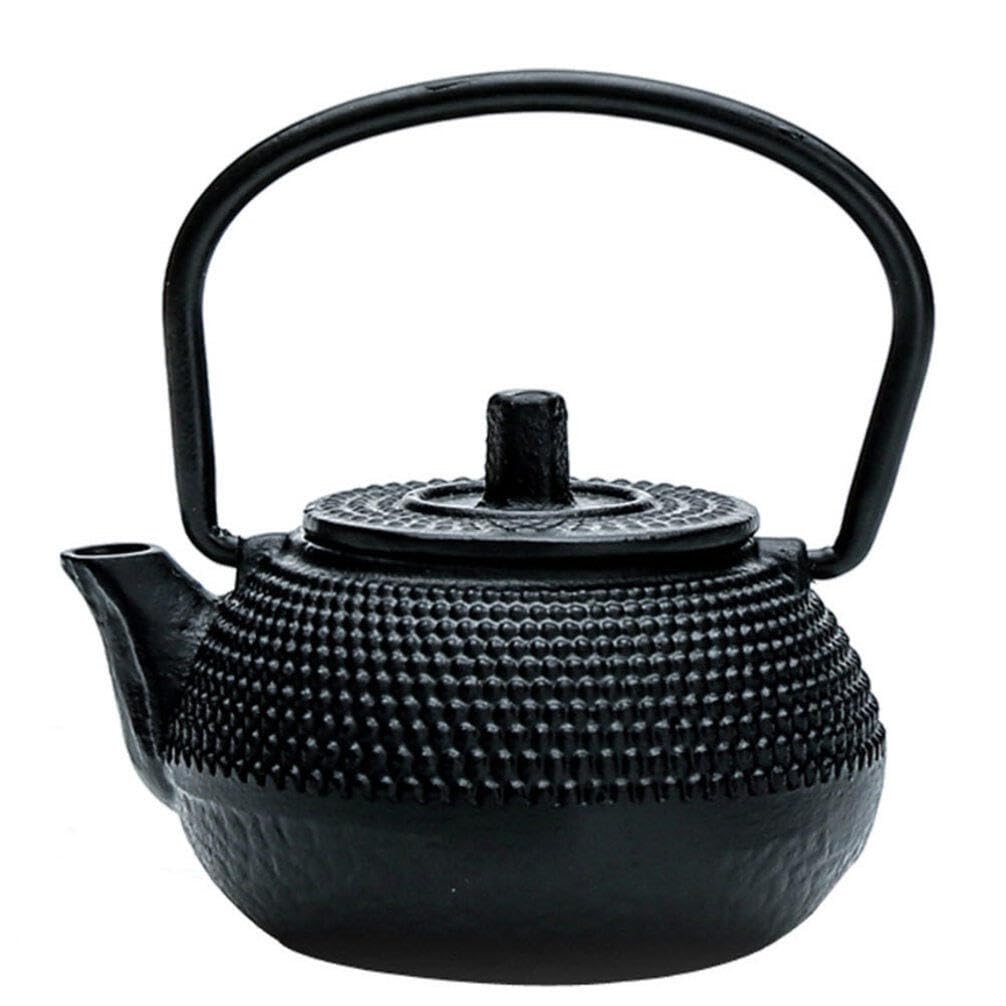 SHERCHPRY Mini Cast Iron Teapot Small Japanese Style Tetsubin with Iron Handle and Cover for Home Decoration and Tea Brewing 3 Inch