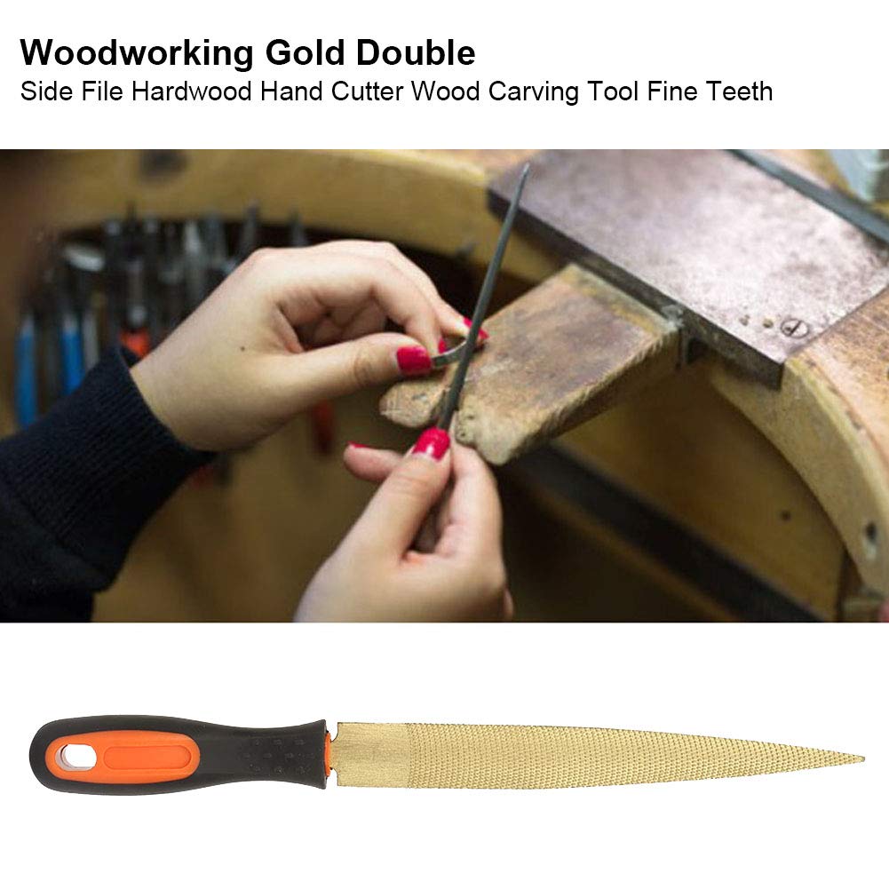 Escofina para Madera, Lima para Carpintería, Acero Al Carbono, Carpintería Dorada, Lima de Doble Cara, Cortador Manual de Madera Dura, Herramienta para Madera, Dientes Finos (8