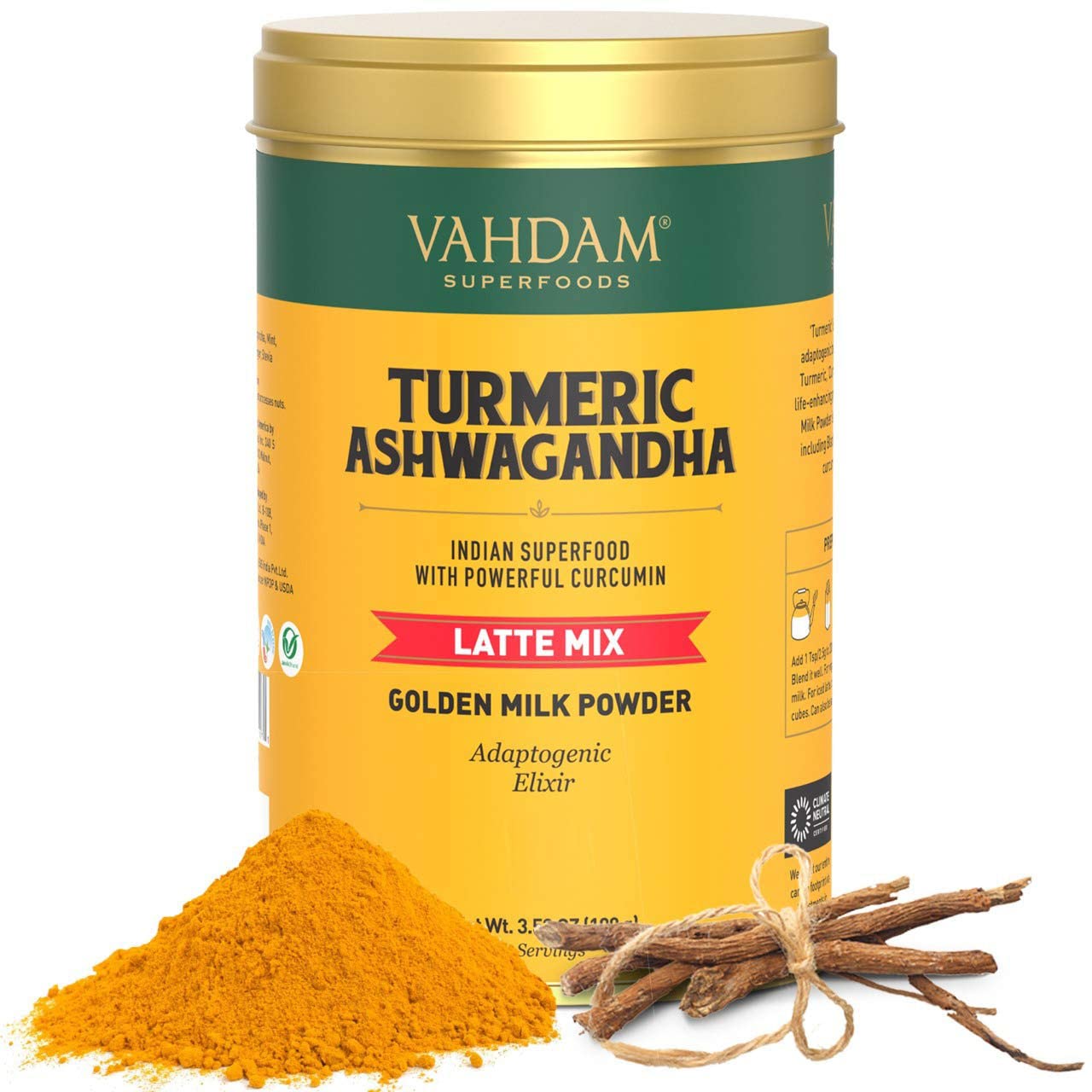 Buy VAHDAM, Organic Golden Milk Powder/Turmeric Ashwagandha Latte Mix