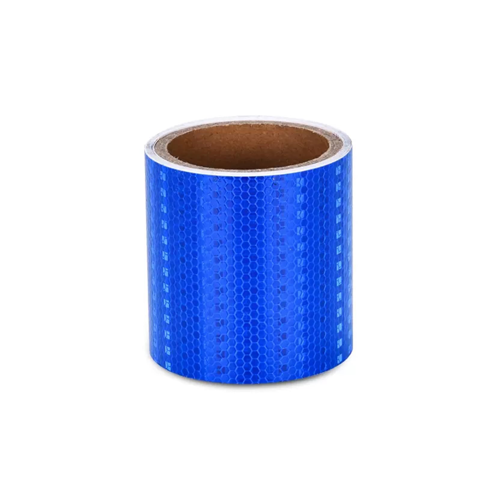 Cinta reflectante de alta visibilidad, Cinta reflectante de alta visibilidad for exteriores, impermeable, adhesiva, for vehículos, remolques, bicicletas y cascos de motocicleta, de noche, azul, 10 cm