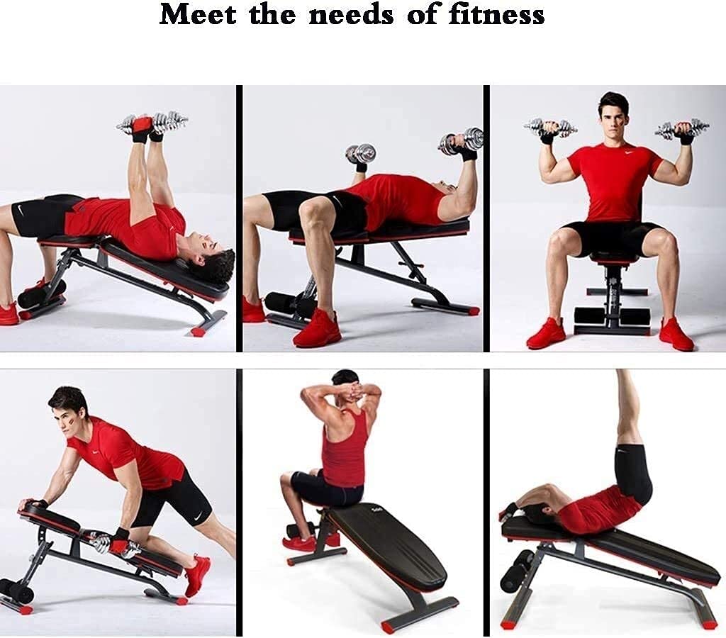 Panca Pesi Pieghevole,Manubri per sollevamento pesi Panca con manubri Multiuso regolabile Utilità di allenamento per tutto il corpo in posizione verticale, inclinazione, declino e F