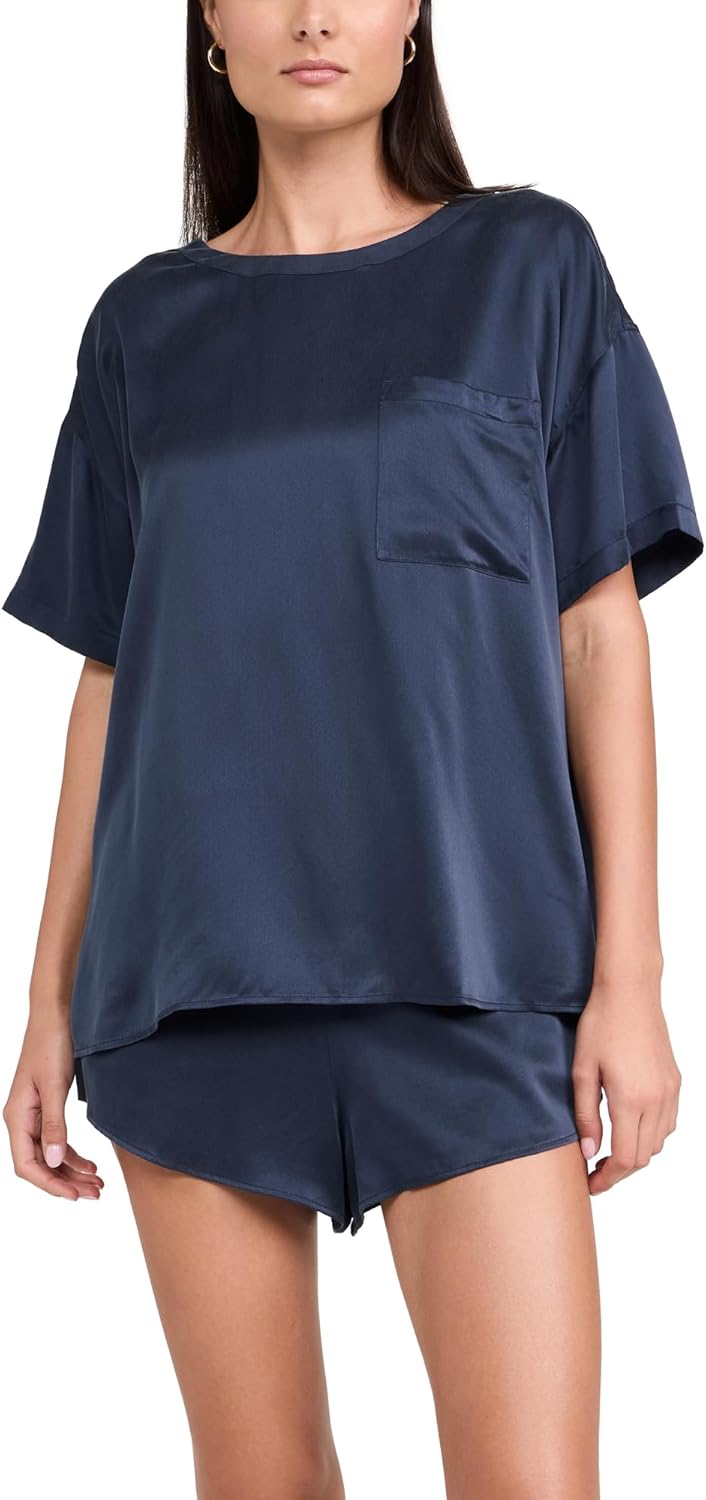 Lunya Women's Washable Silk Tee Shorts Set