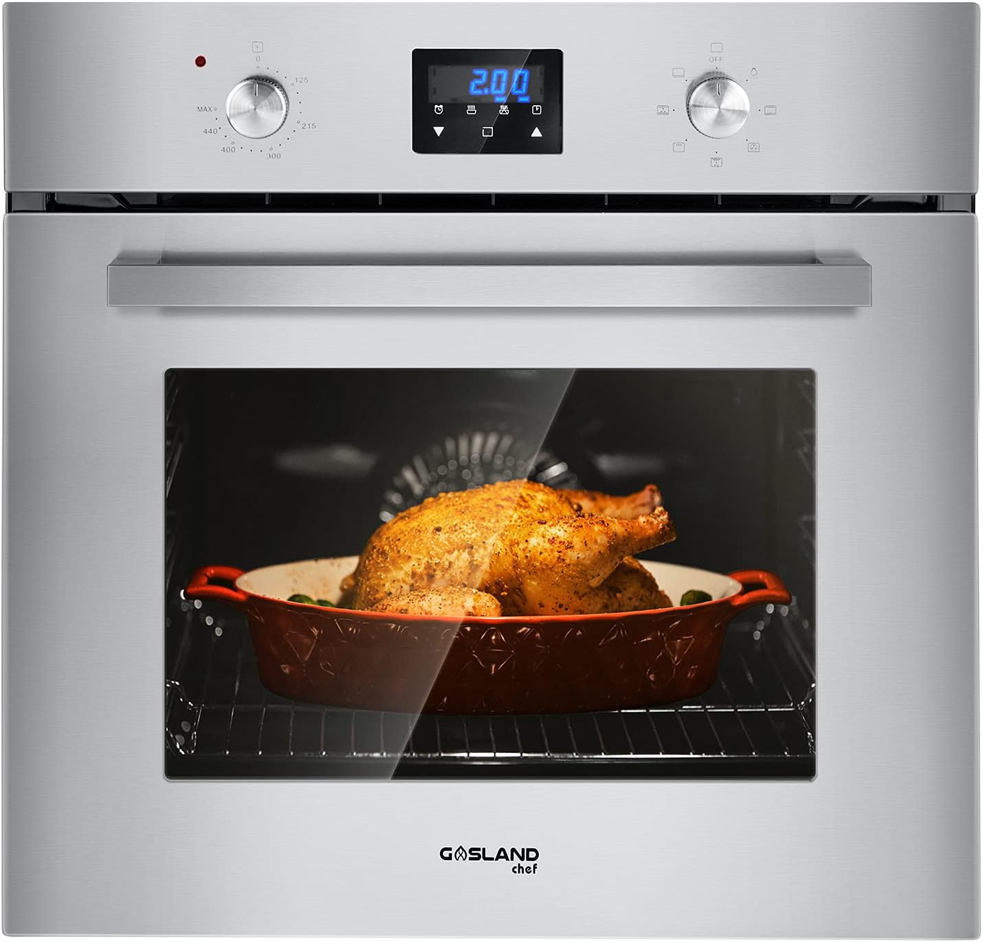 Single Wall Oven 24 Inch, GASLAND Chef ES609DSN 24" Builtin Electric Ovens, 240V