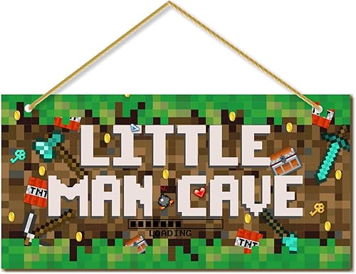 Miniatura 12 de Little Man Cave, decoración de habitación deportiva para niños, letrero de madera para puerta de bebé, decoración de pared para habitación de bebé,