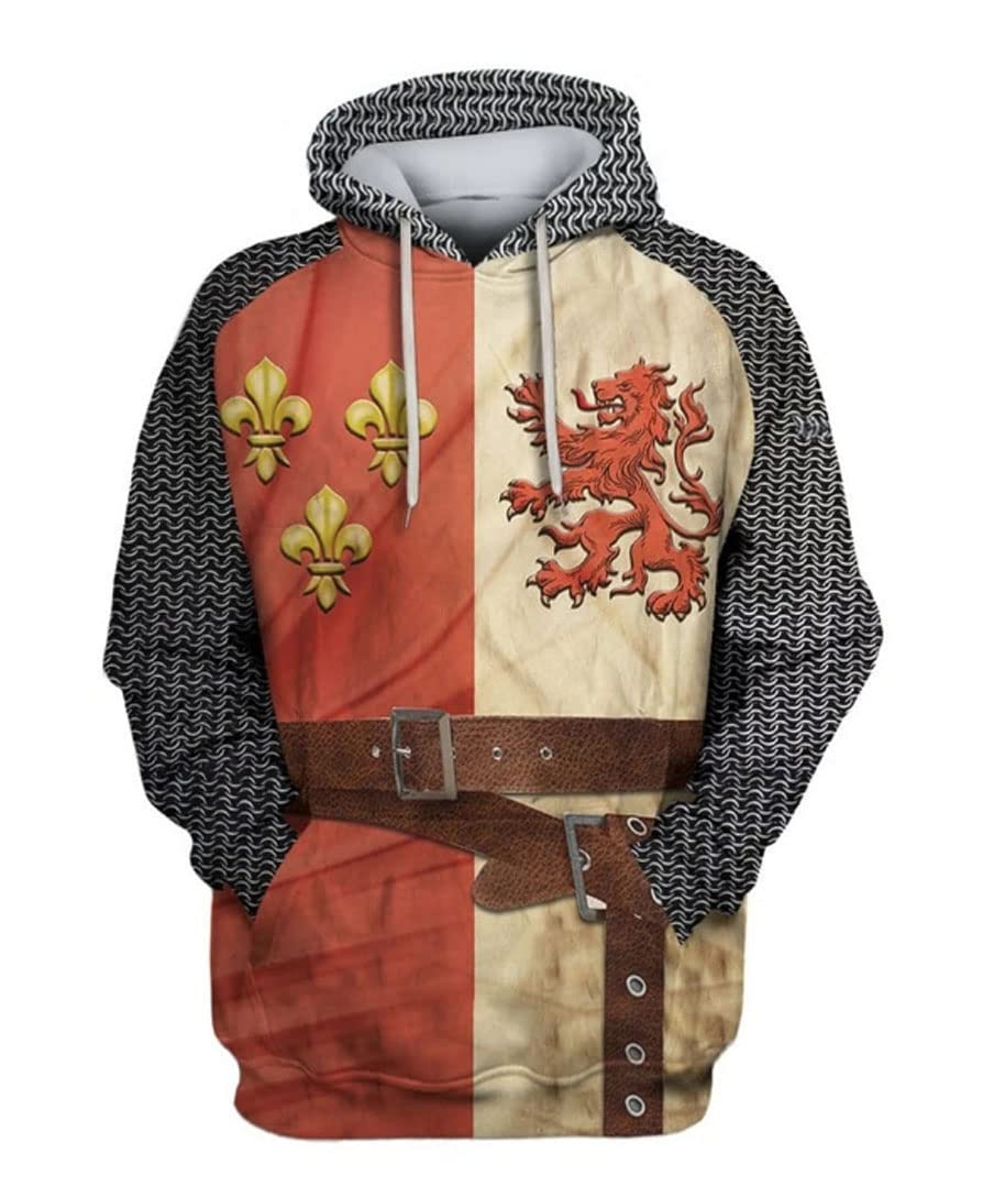 BoerMee Historical Figure Hoodie Alexander Hamilton Pullover Sweatshirt George Washington Revolutionary War Army Halloween