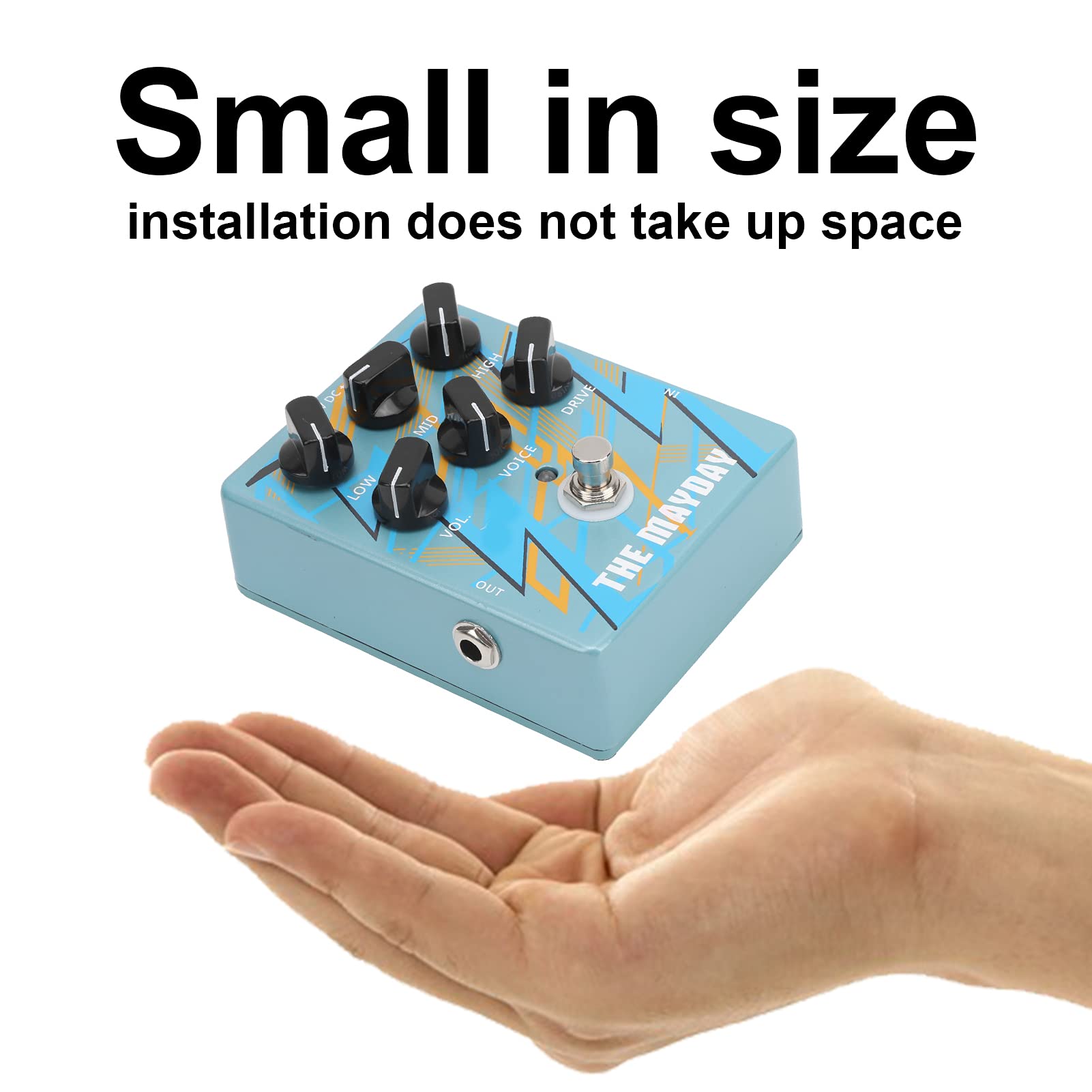 Pedal de Efecto de Modulación Analógica con 6 Perillas Pedal Amplificador de Guitarra Ajustable Material Metálico de para Jugadores Principiantes