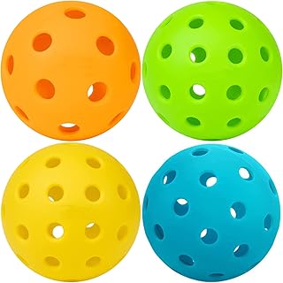 Pickleballs Balls,40 Hole Sports Outdoor Pickleballs,USA Pickleball Approved, 4 and 12 Bulk Packs of Pickleballs