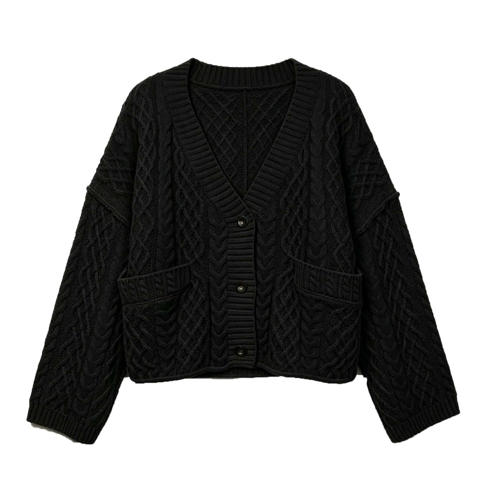Générique Cardigan Femme Gilets Femme - Gilet Cardigan Ample en Maille Unie Idéal pour L'Automne Et l'hiver