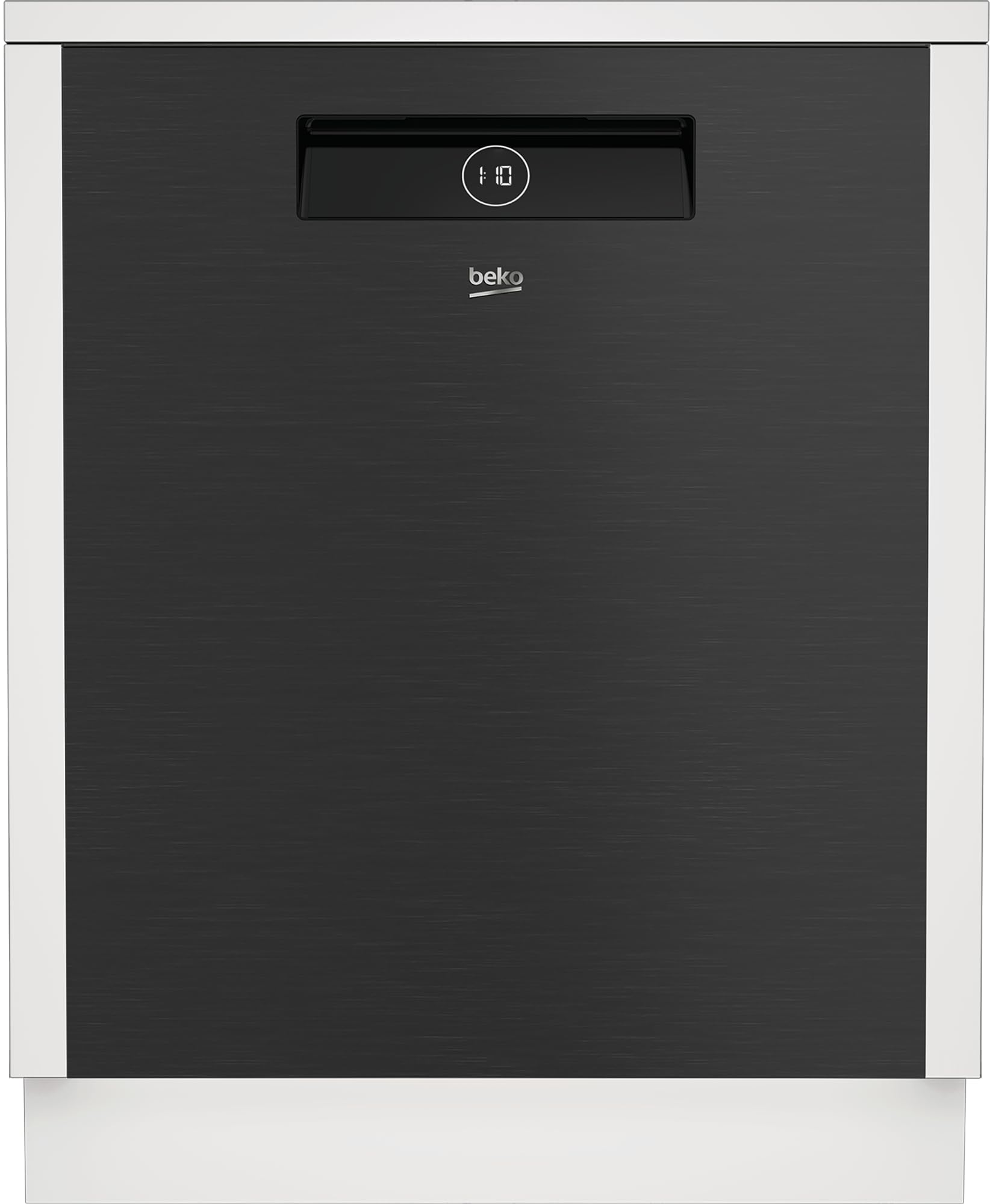 Beko BDDN38440DD Unterbau-Geschirrspüler 60 cm teilintegriert, für 14 Maßgedecke, 3 Spülebenen, 5 Temperaturen, CornerIntense, HygieneIntense, Schnell+, SteamGloss Trocknung, Dark Inox