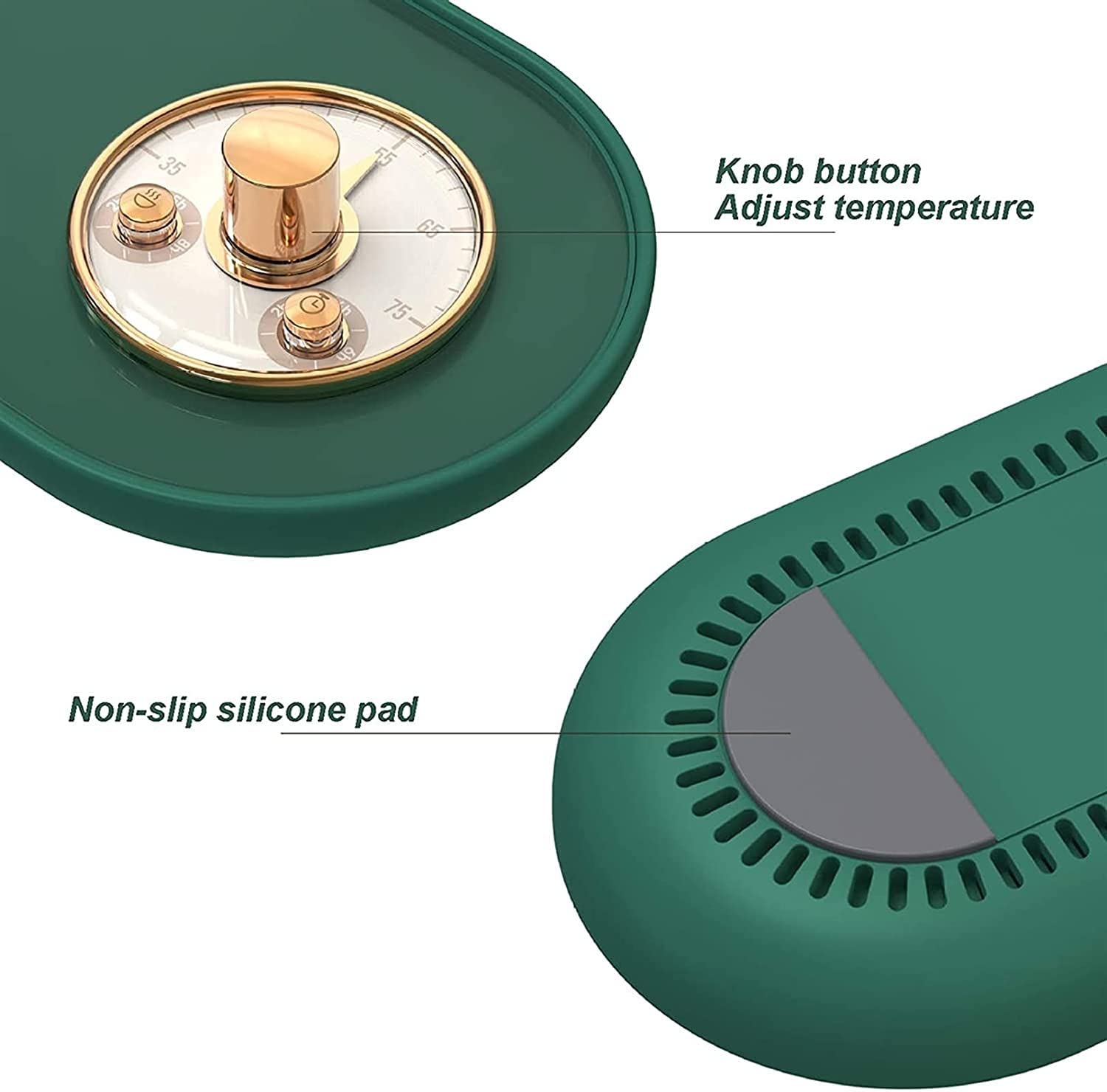 Calentador de café eléctrico, Calentadores de café Inteligentes for Escritorio de Oficina, Taza de Calentador con ajustes de Temperatura, Placa de Calentamiento más cálida, Calentador eléctrico