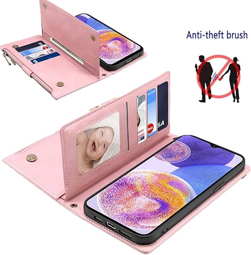 Miniatura 5 de Funda para teléfono Samsung Galaxy A32 5G 2021 de 6.5 pulgadas con protector de pantalla de vidrio templado y correa cruzada para el hombro,