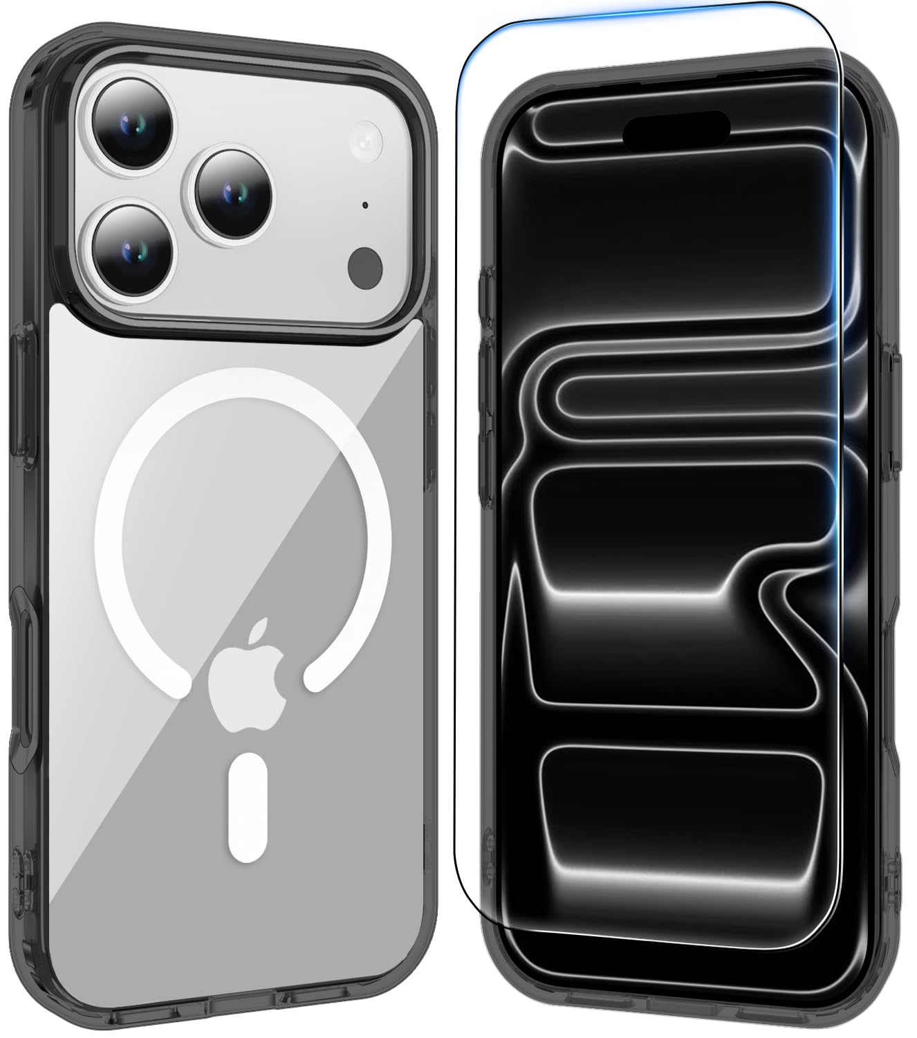 Temdan for iPhone 18 Pro Case/iPhone 17 Pro Case, Black