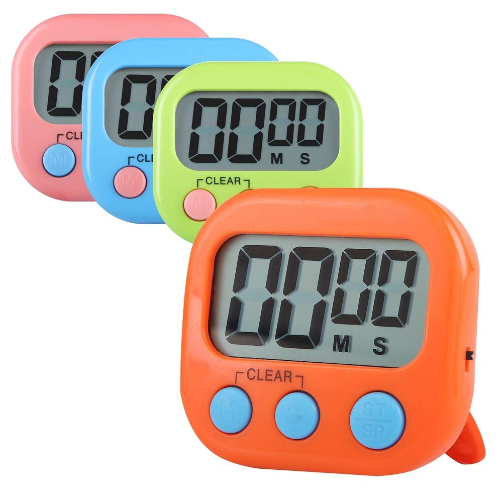 Countdown Clock Large Large LCD Digital Kitchen Timer - Magnetic Back ...