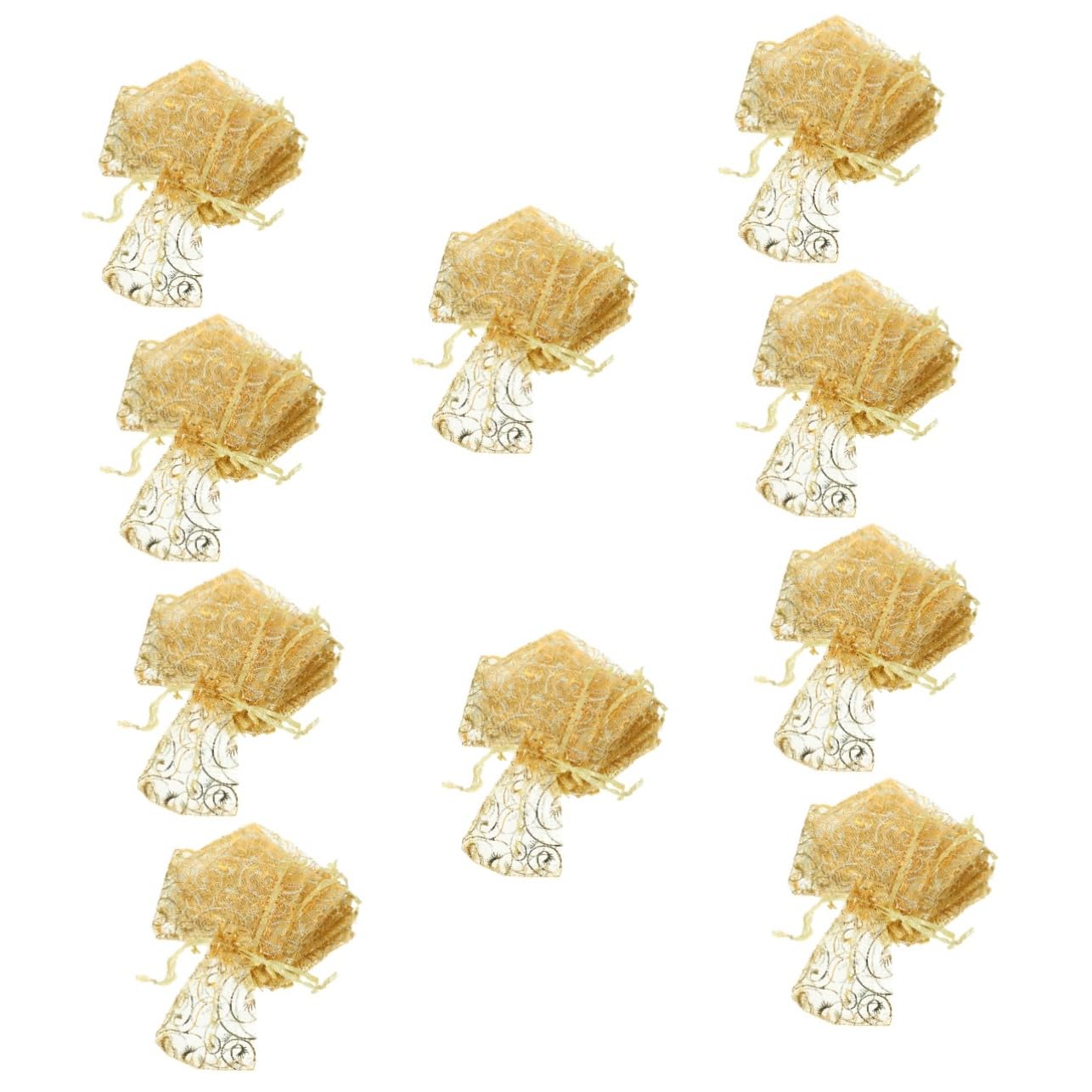 FOMIYES 10 Sets Mesh Schmuckbeutel Organzabeutel Für Hochzeitsfeiern Süßigkeitenbeutel 100 Stück * 10