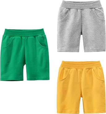 NATUST 3 Pack Boys Shorts, Cartoon Summer Jogger Shorts
