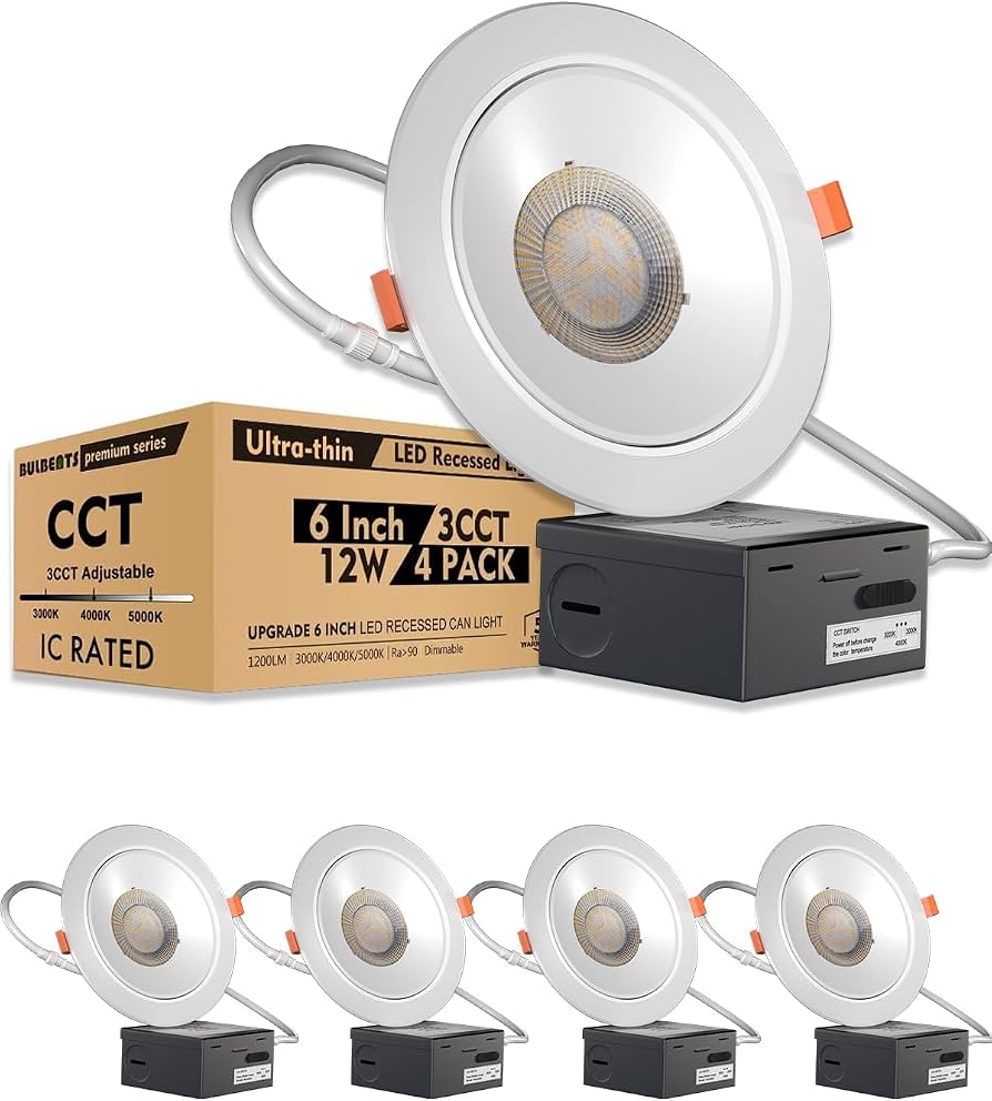 6 Inch LED Recessed Light – Dimmable Retrofit Canless Fixture, CRI 90, 140lm/w