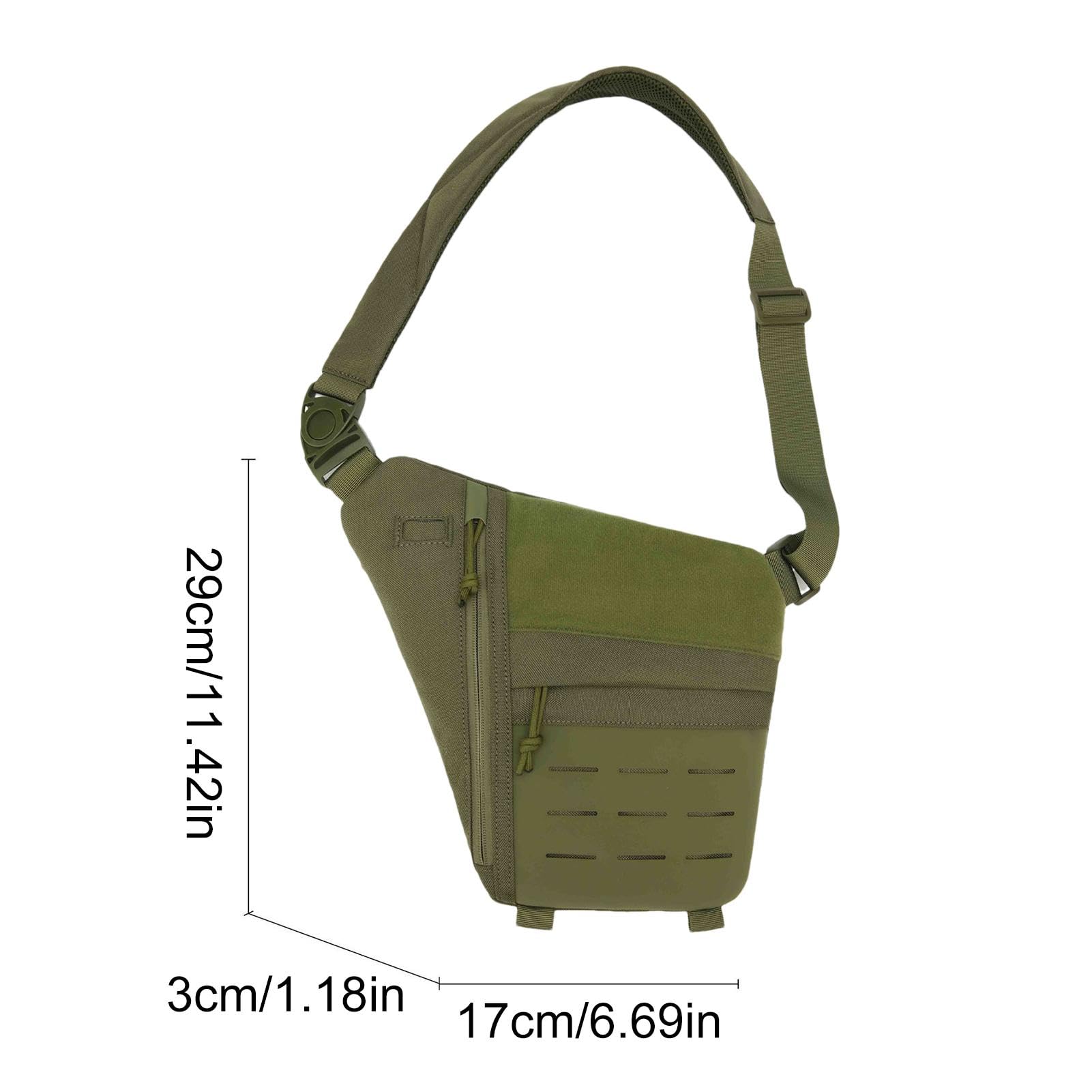 Marsupio antifurto per esterni, regolabile, multifunzionale, impermeabile e resistente all'usura, in nylon, adatto per portafoglio, telefono, chiavi, viaggi e uso all'aperto, verde militare