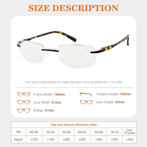 Miniatura 5 de EFE Gafas de lectura irrompibles para mujer, sin marco, sin marco, con bloqueo de luz azul, ligeras, paquete de 3 (multicolor, 3.0)