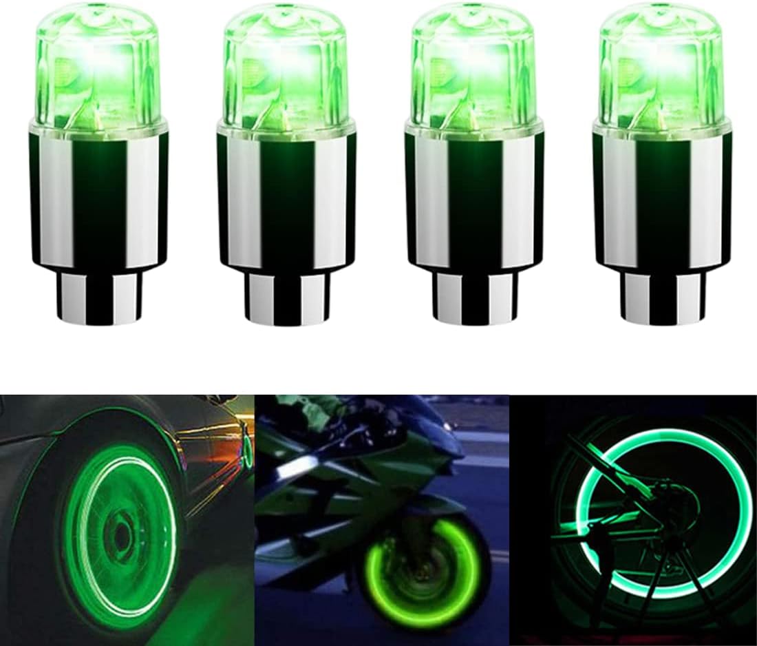 Led Bike Wheel Lights Sell Universal 4 Pcs Blue LED Autos Wheel Tyre Tire Air Valve Stem Cap LED Light Lamp In CN, China Bike Light For Wheels - Foto 7
