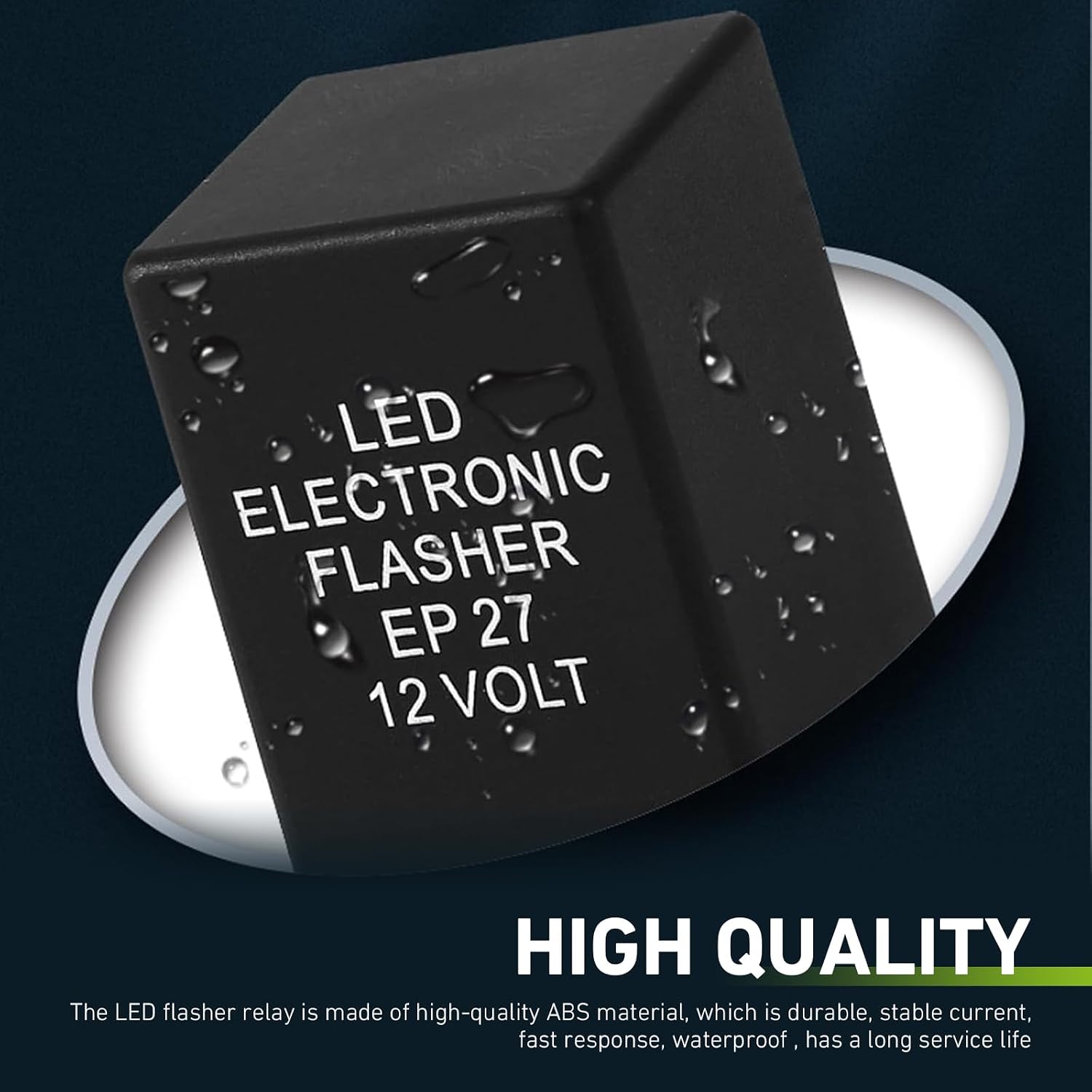 EP27 LED Flasher Relay, 5-Pin FL27 EP27 Flasher Relay for LED Turn Signal, Turn Signal Relays for Hyper Flash Fix, Blinker Relays Compatible with Ford Dodge Chevrolet Lincoln Mazda Mercury