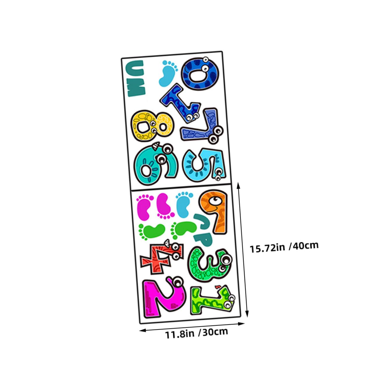 LIOOBO Floor Number Stickers Set Gaming Stickers for Boys Removable Decals Boys and Girls Playroom Decor Cartoon Floor Decals