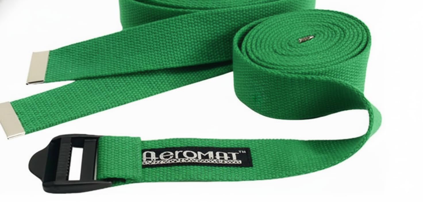 AEROMATS Yoga-Gurt, 1,8 m, Grün