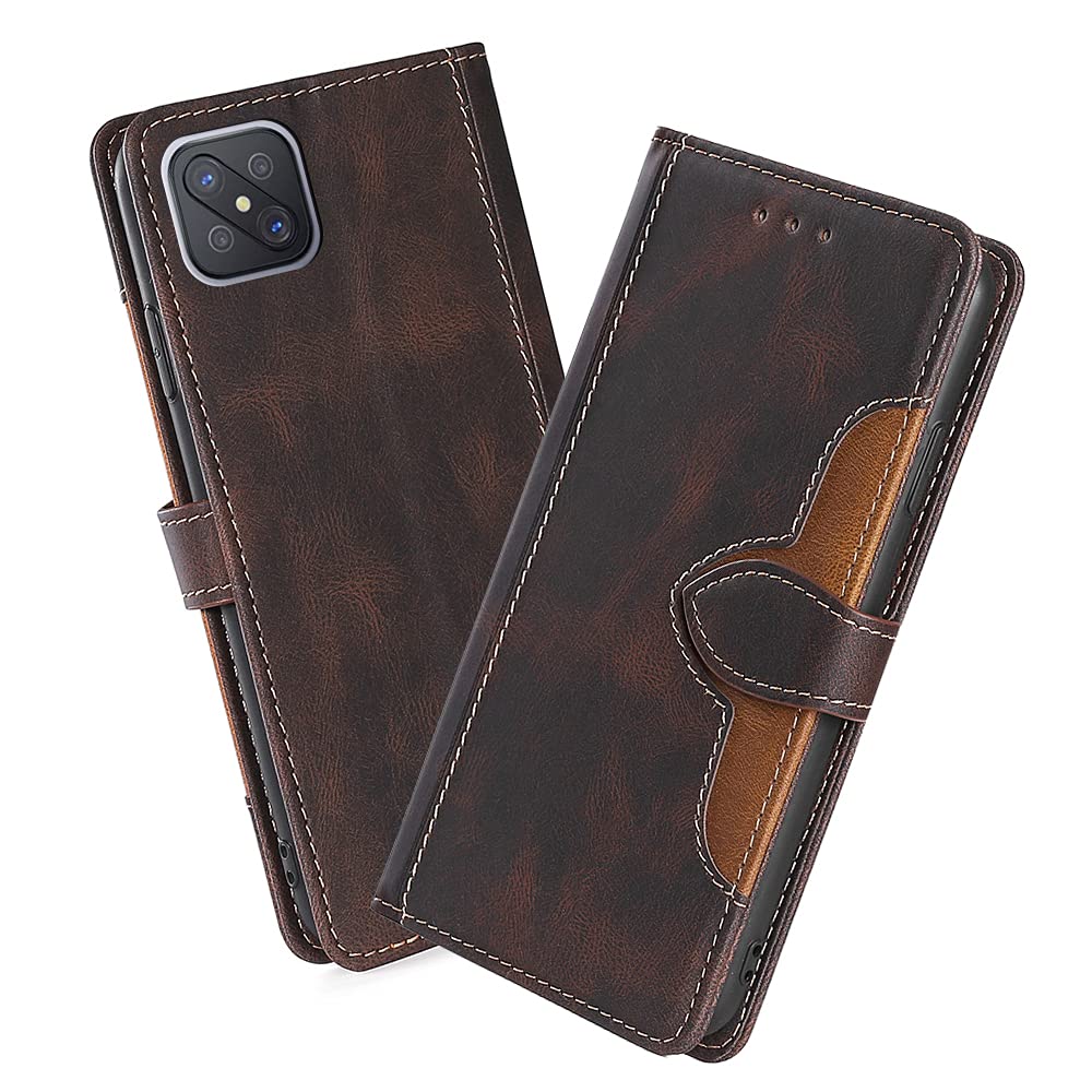 EASSGU Custodia per OPPO Reno4 Z 5G (6.57 Inches) Pelle PU Flip Folio