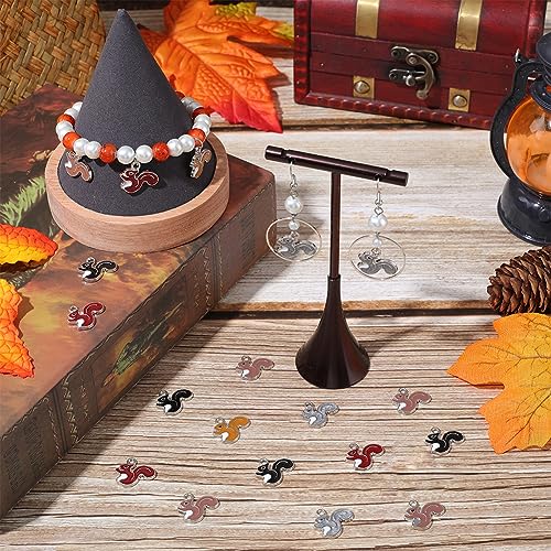 SUNNYCLUE 1 Box 50Pcs Thanksgiving Charms Squirrel Charms Bulk Squirrel Charm Christmas Pine Cone Animal Charm Autumn Fall Charms Harvest Charms for jewellery Making Charms Craft Thanksgiving DIY Gift - Image 4