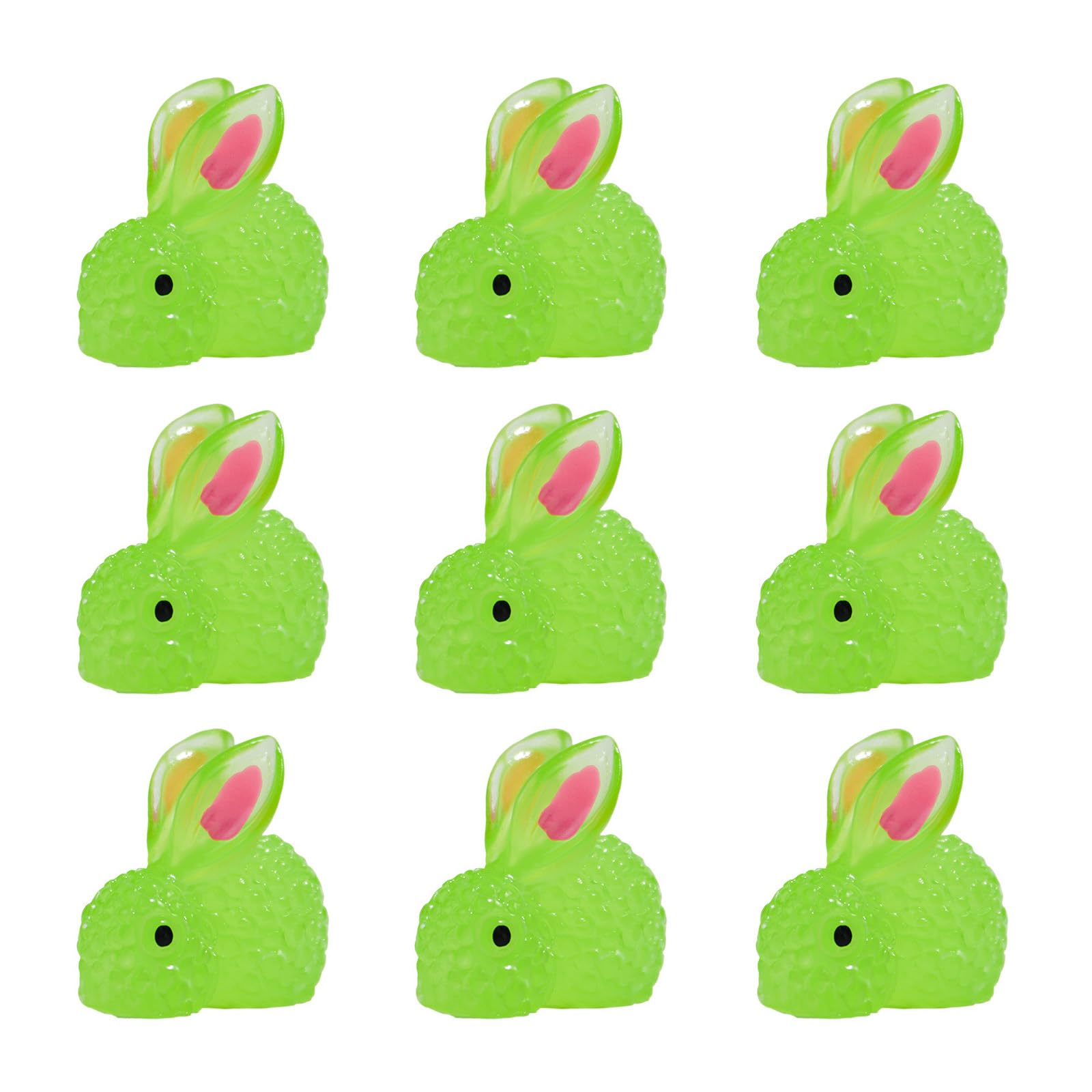 Lot de 500 figurines miniatures lumineuses en forme de petits lapins - Accessoires de jardin - Décoration de jardin