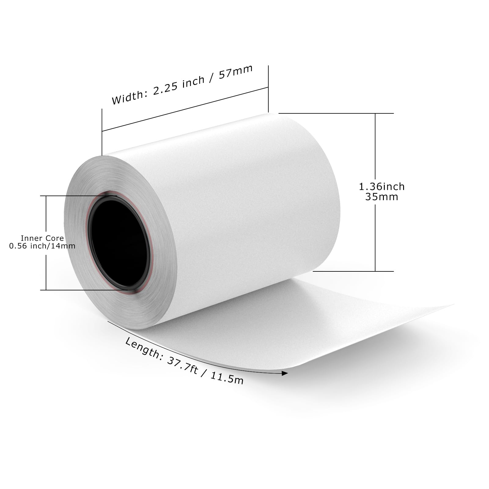 YIKIADA 57 x 35 mm White Thermal Paper Till Receipt Rolls Printer POS Credit Card Machine Cash Register Suitable for Shops Supermarkets Stores Retailers 10 Pack - Image 2