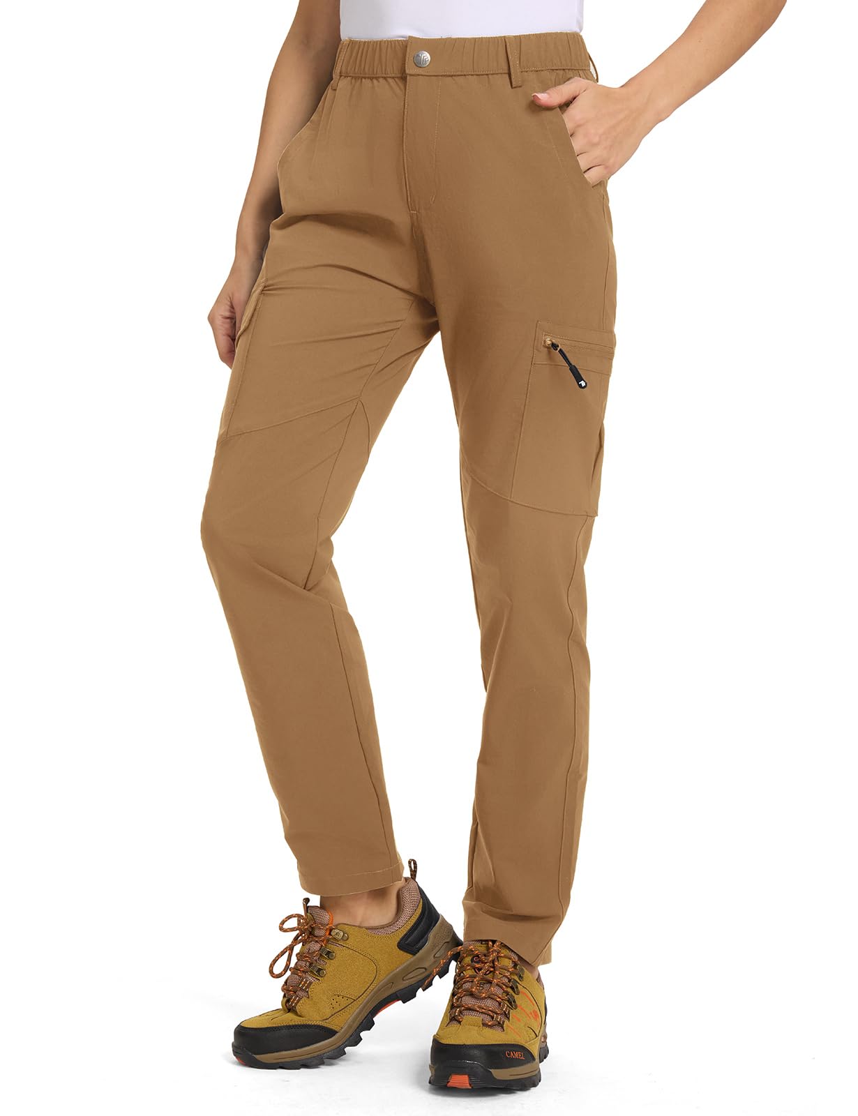 TBMPOY Women's Hiking Cargo Pants Lightweight Water Resistant Quick Dry Fishing Camping Travel Work Pant with 6 Pockets