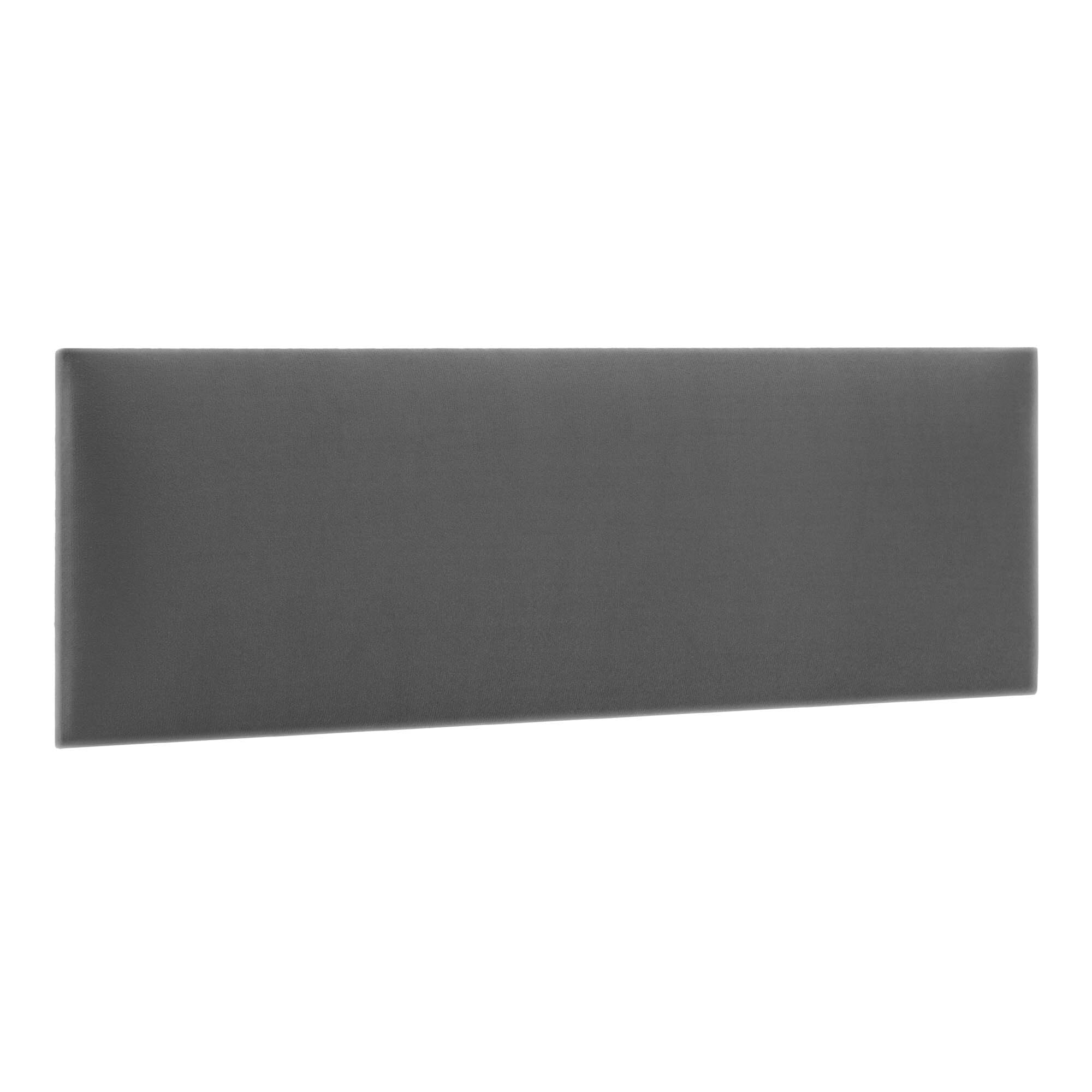 murando - Wall cushion as a headboard for a bed Rectangle Velvet 20x80 cm - Padded wall panel wall decoration for bedroom living room children's room - light gray