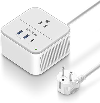 2000W Voltage Converter US to Europe 220V to 110V Converter Pure Sine Wave with PD 35W USB-C for Hair Dryer/Curling Iron/Phone Travel Adapter for Europe/Italy/France (White)