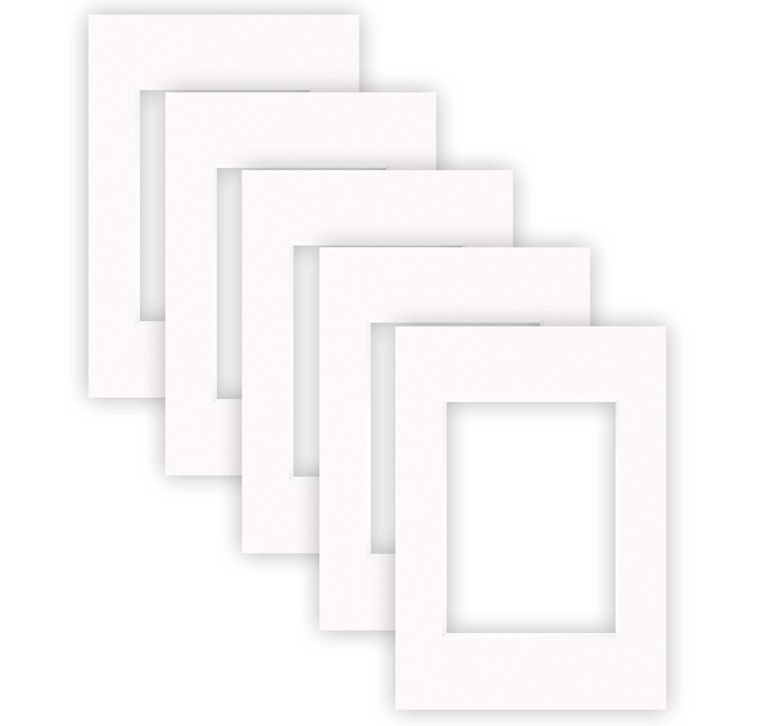 Nielsen Pure White Smooth Conservation Picture Mounts - Pure White A4, 21X29.7cm - Fits 13X18cm Photo (Pack Of 5) - Acid-Free, Ph Neutral And Protective, Smooth Surface