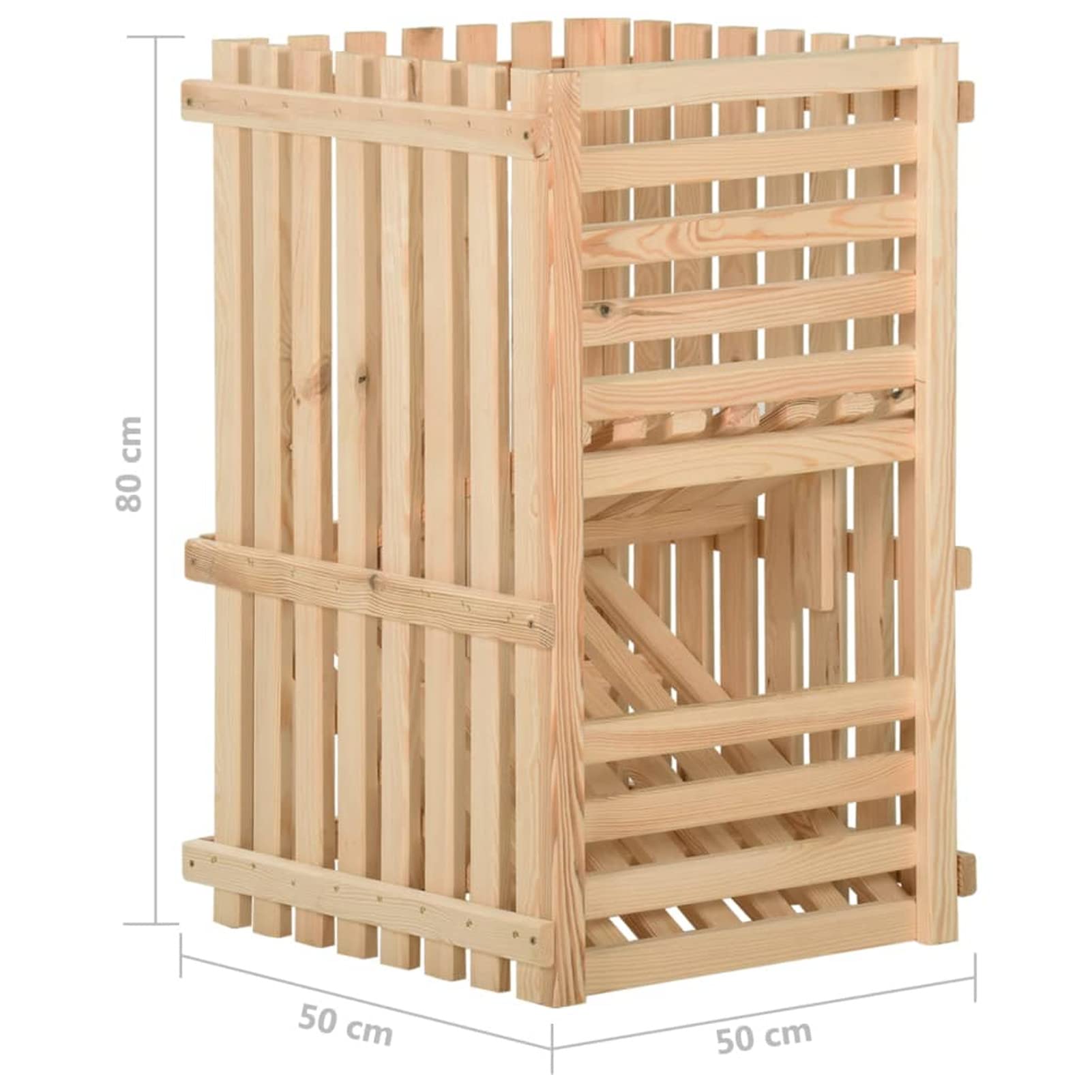 Gecheer Kartoffelkiste, Zwiebel Aufbewahrung, Obstkiste, Gemüsekiste, Holzkisten, Aufbewahrungskiste, Allzweckkiste, 50x50x80 cm Massivholz