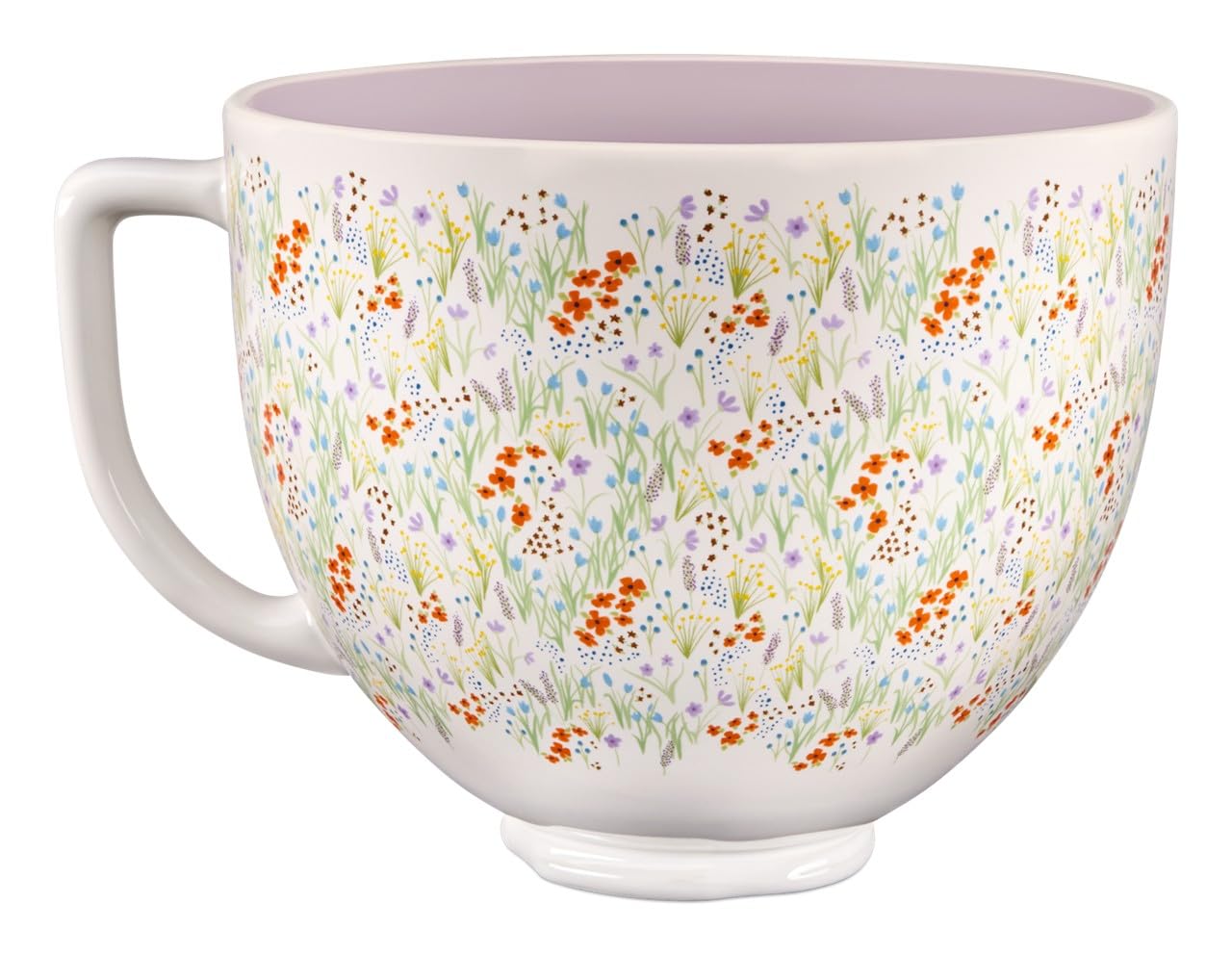 KitchenAid 5Q Wildflower Ceramic Bowl, for 5Q Tilt-Head Mixers, KSM2CB5WF