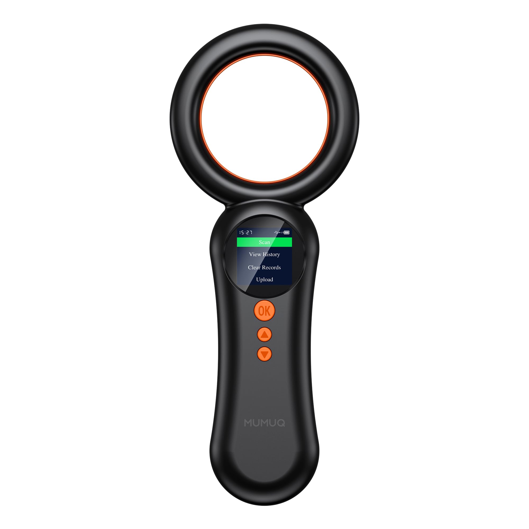Lecteur de Puce électronique pour Animaux, Compatible FDX-B (ISO11784/85) et EMID – Scanner Puce Chien Chat NAC avec mémoire intégrée pour 500 enregistrements et écran LCD 1,44 Pouce