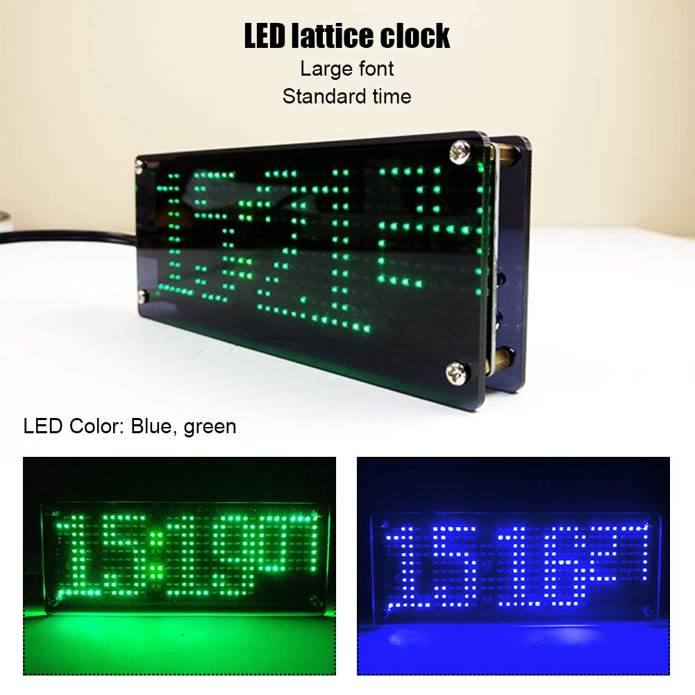 Garsent Kit LED-Uhr, 5V Digital Electronic DIY Clock Kit in Acryl Aussehen mit Temperatur Prompt für DIY.