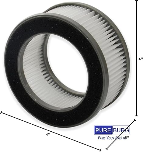 Miniatura 5 de PUREBURG HS-1957 Filtros de repuesto compatibles con grúa EE-5073 y negro + Decker AP-1408 AP1408 BXFD52006GB ventilador purificador de aire,